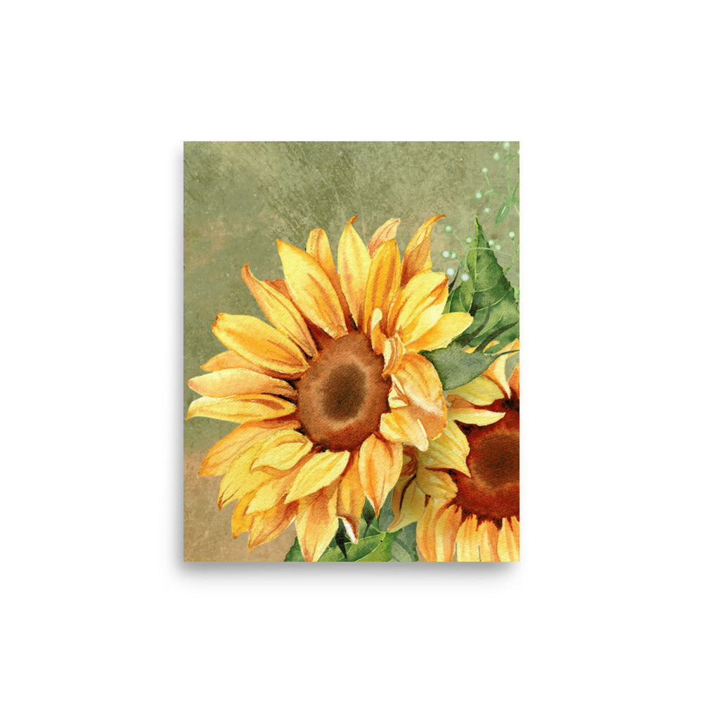 Sunny Flowers Poster