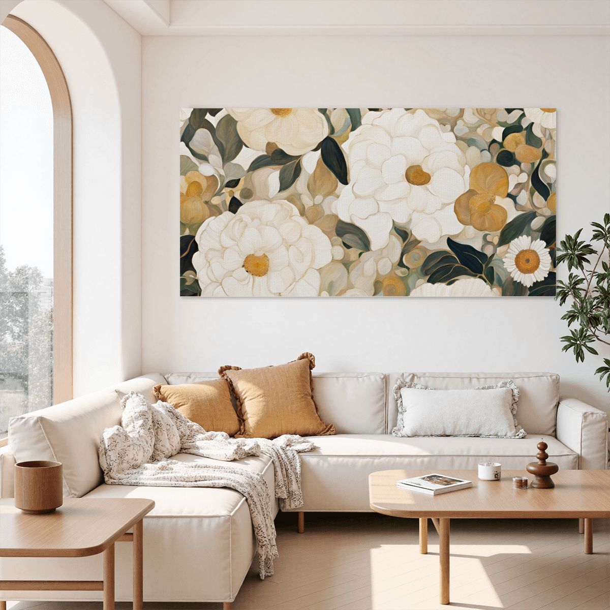 60" x 30" Printed Canvas Fabric Wall Art - No Frame (Made in USA)