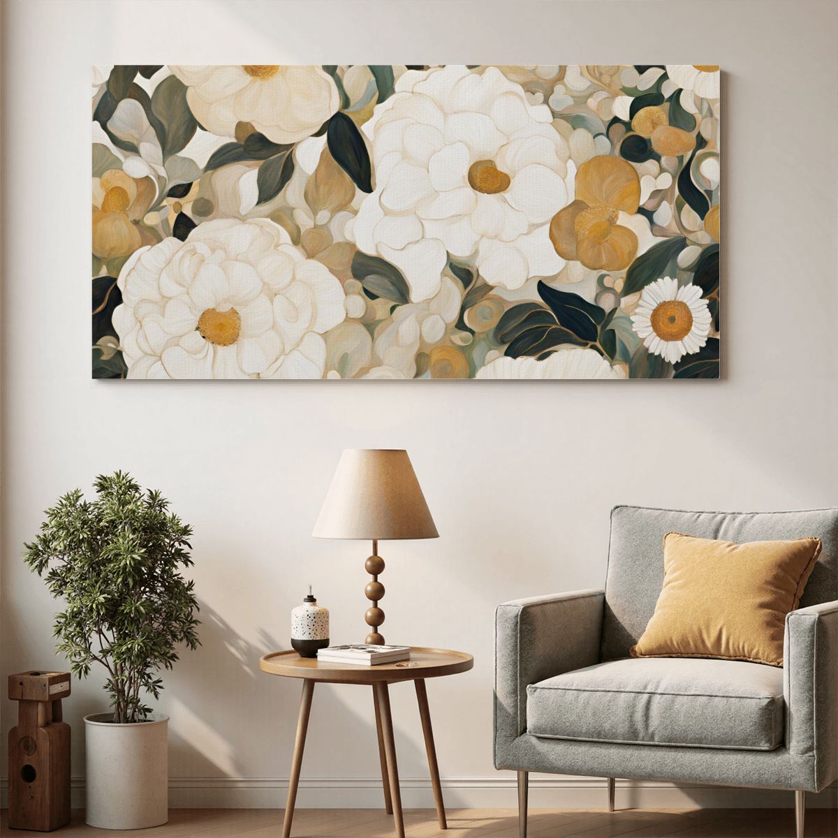 60" x 30" Printed Canvas Fabric Wall Art - No Frame (Made in USA)