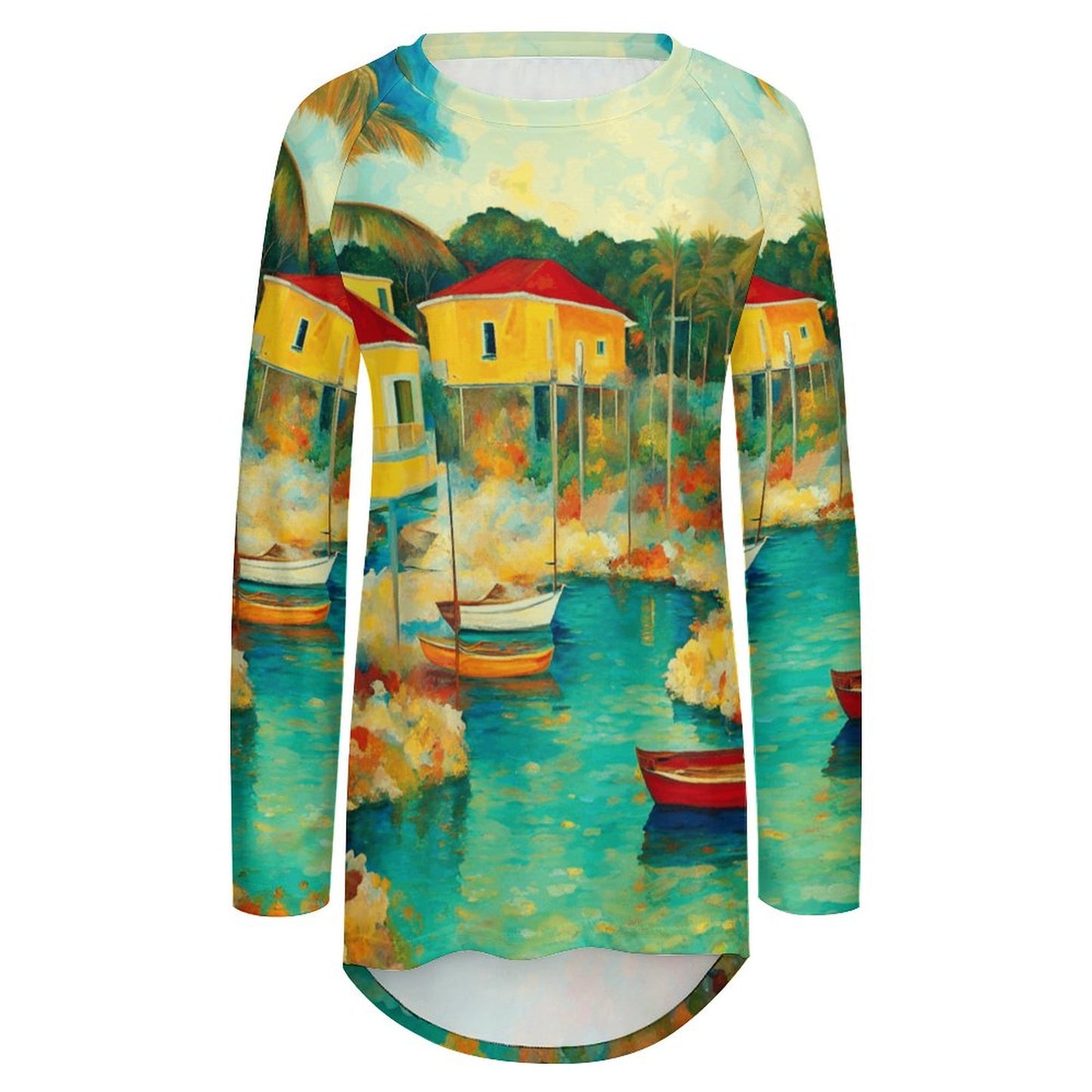 Abacos, Bahamas  Women's Long Sleeve U-Neck T-Shirt