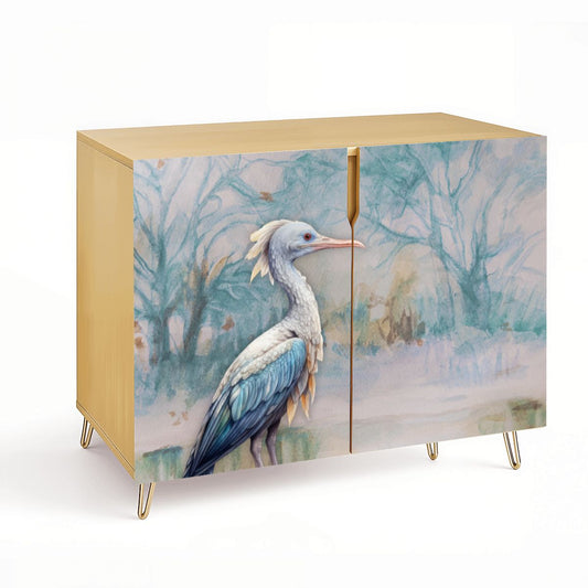 Blue Heron Art Wooden Storage Cabinet (Made in USA)