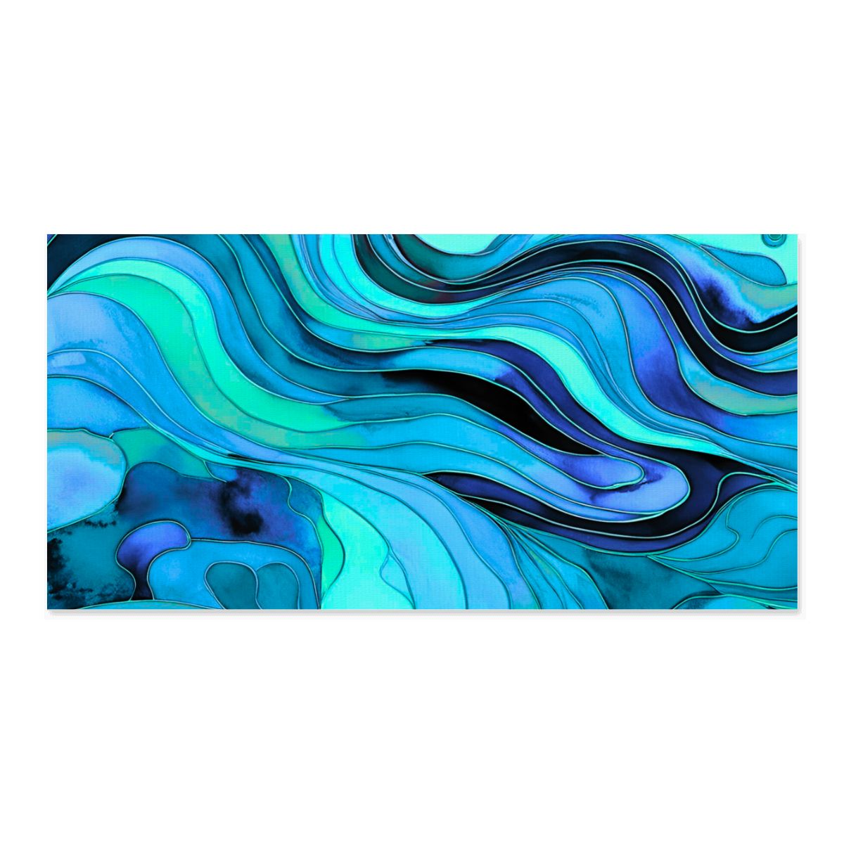 60" x 30" Printed Canvas Fabric Wall Art - No Frame (Made in USA)