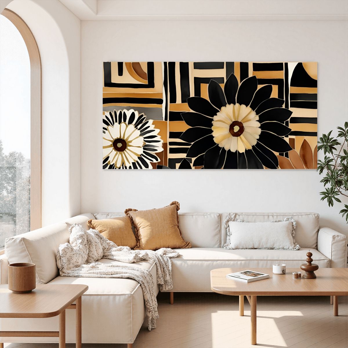 60" x 30" Printed Canvas Fabric Wall Art - No Frame (Made in USA)