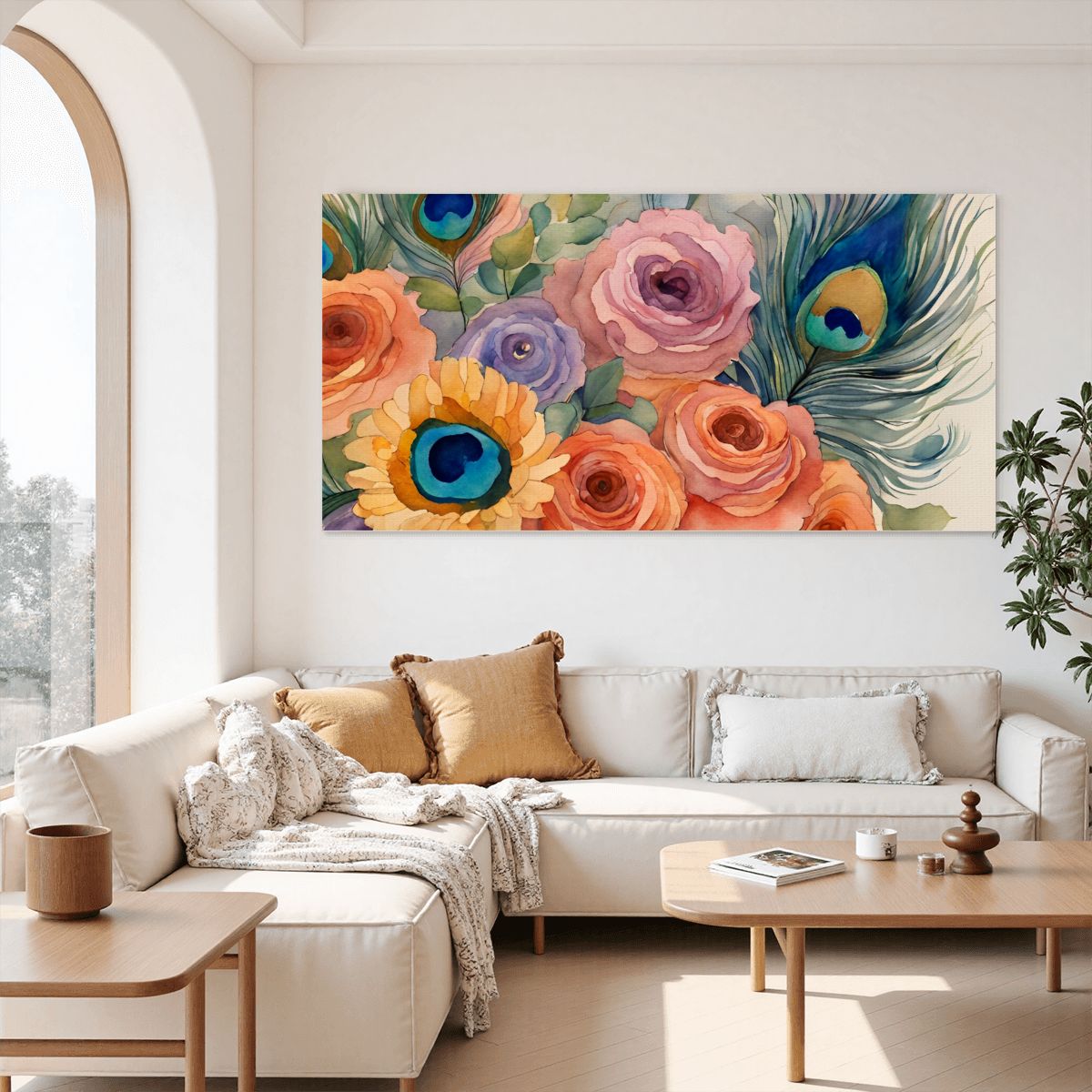 60" x 30" Printed Canvas Fabric Wall Art - No Frame (Made in USA)