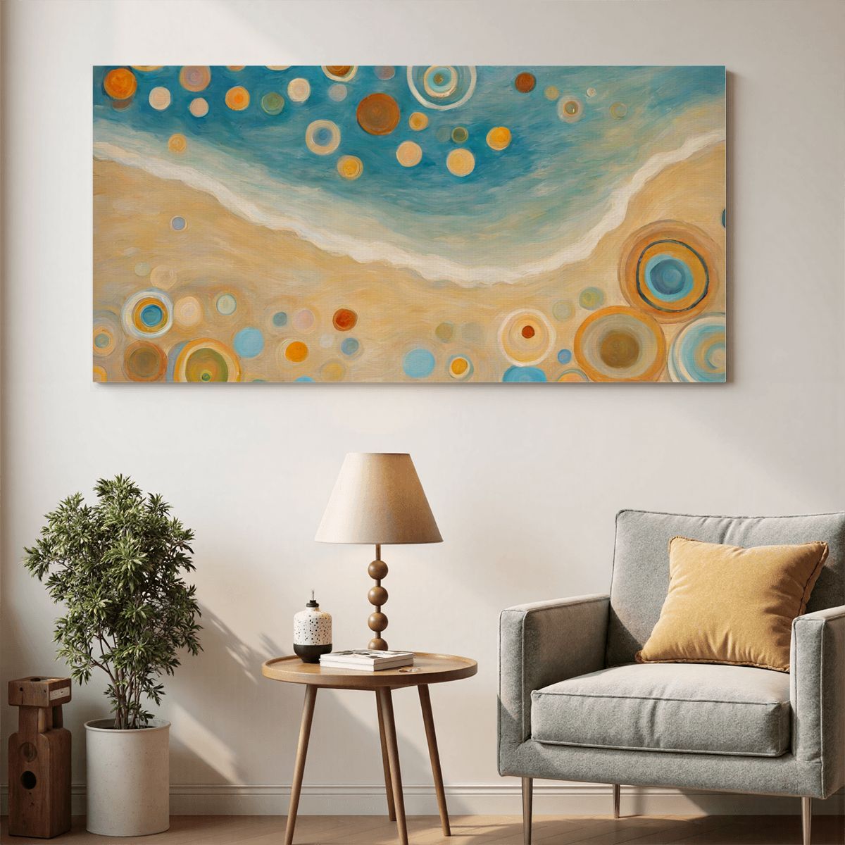 60" x 30" Printed Canvas Fabric Wall Art - No Frame (Made in USA)