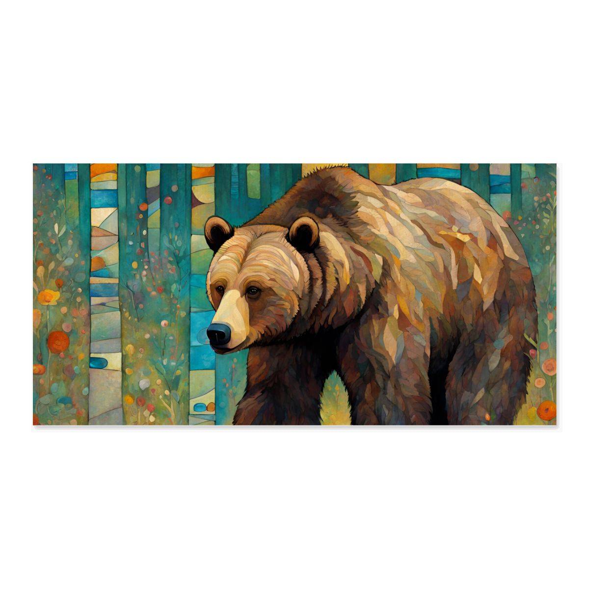 60" x 30" Printed Canvas Fabric Wall Art - No Frame (Made in USA)