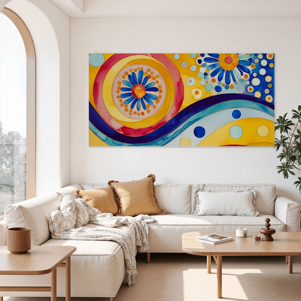 60" x 30" Printed Canvas Fabric Wall Art - No Frame (Made in USA)