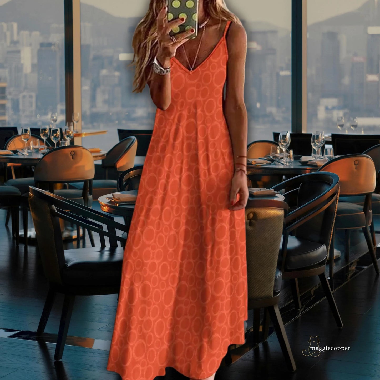 Circles Women's Summer Fashion Slip Dress