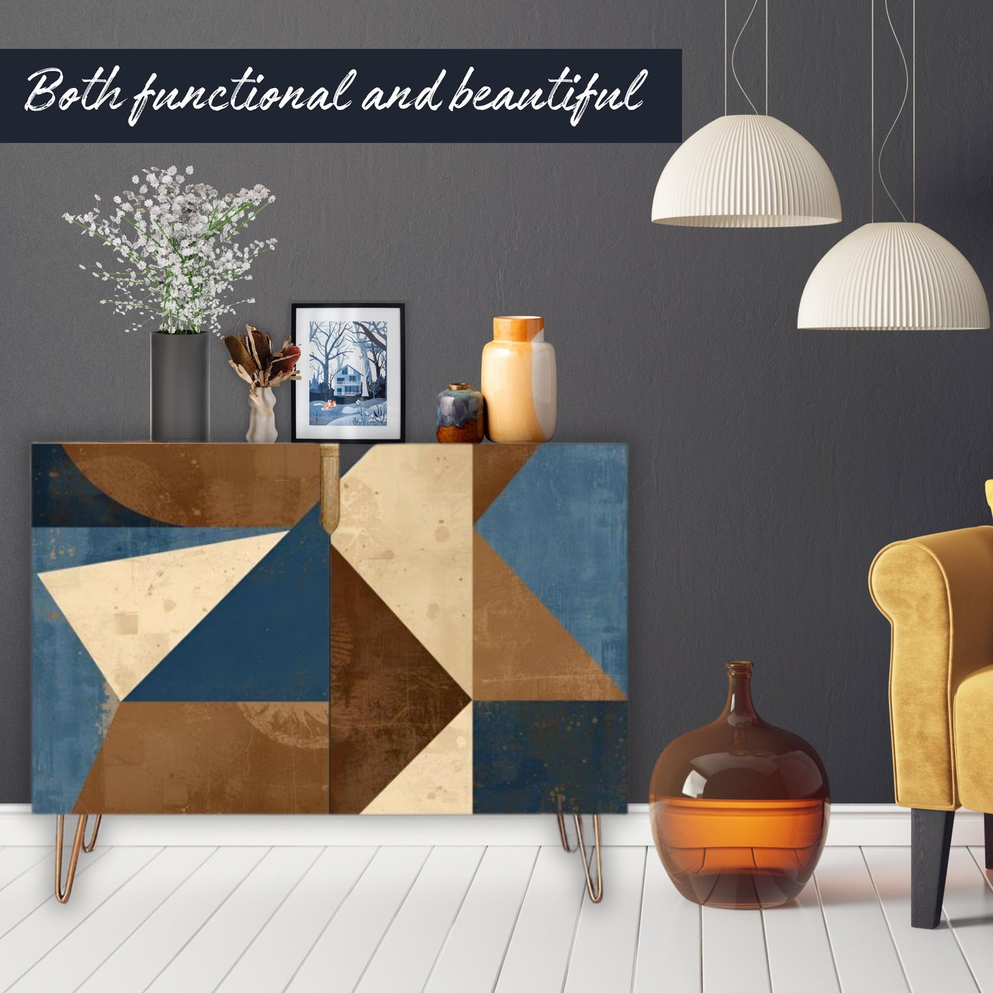 Modern Wooden Storage Cabinet (Made in USA)