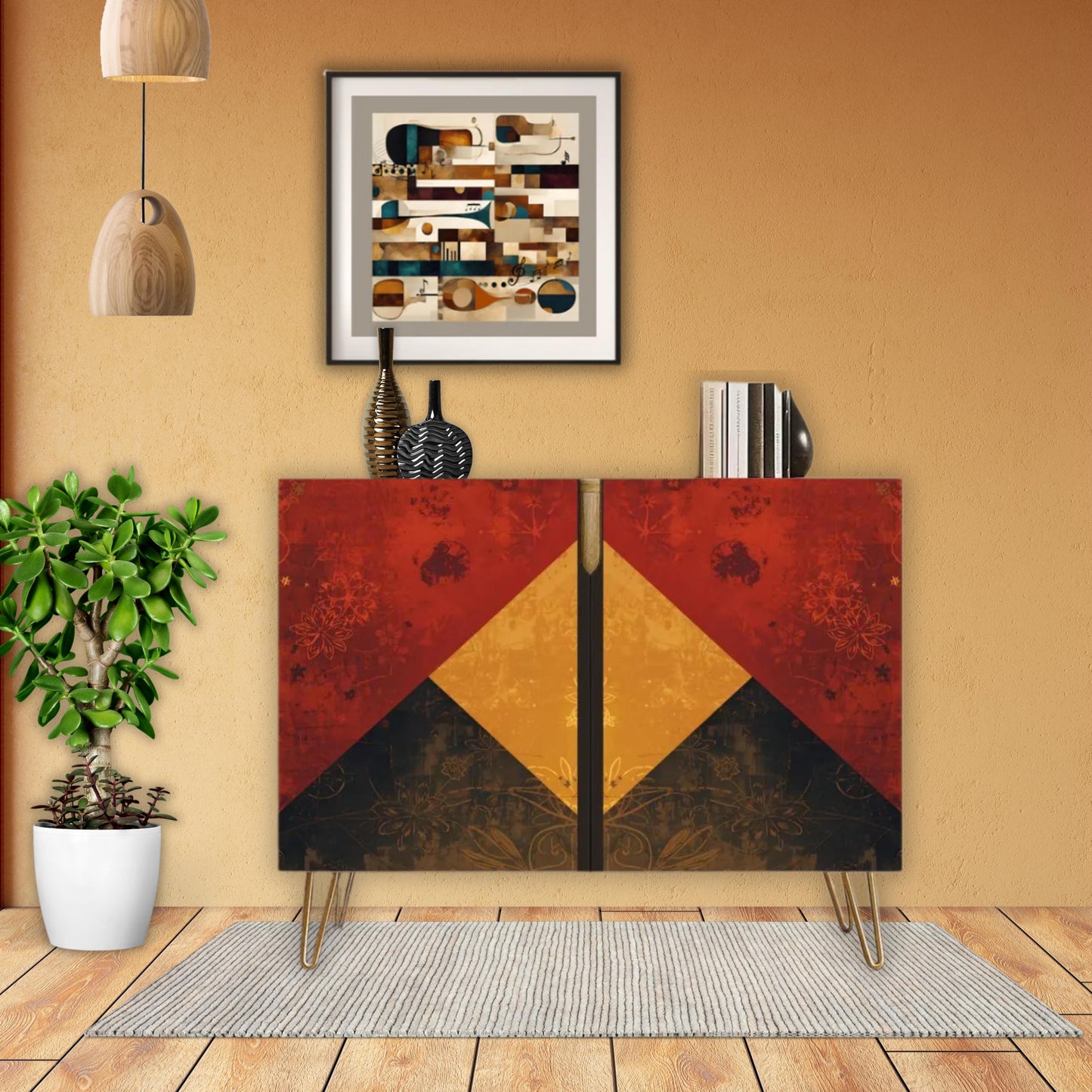 Modern Wooden Storage Cabinet (Made in USA)