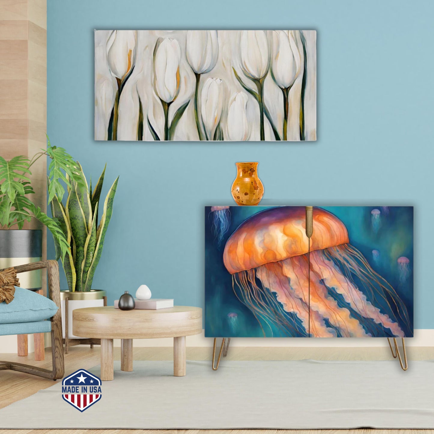 Man if War Wooden Storage Cabinet (Made in USA)