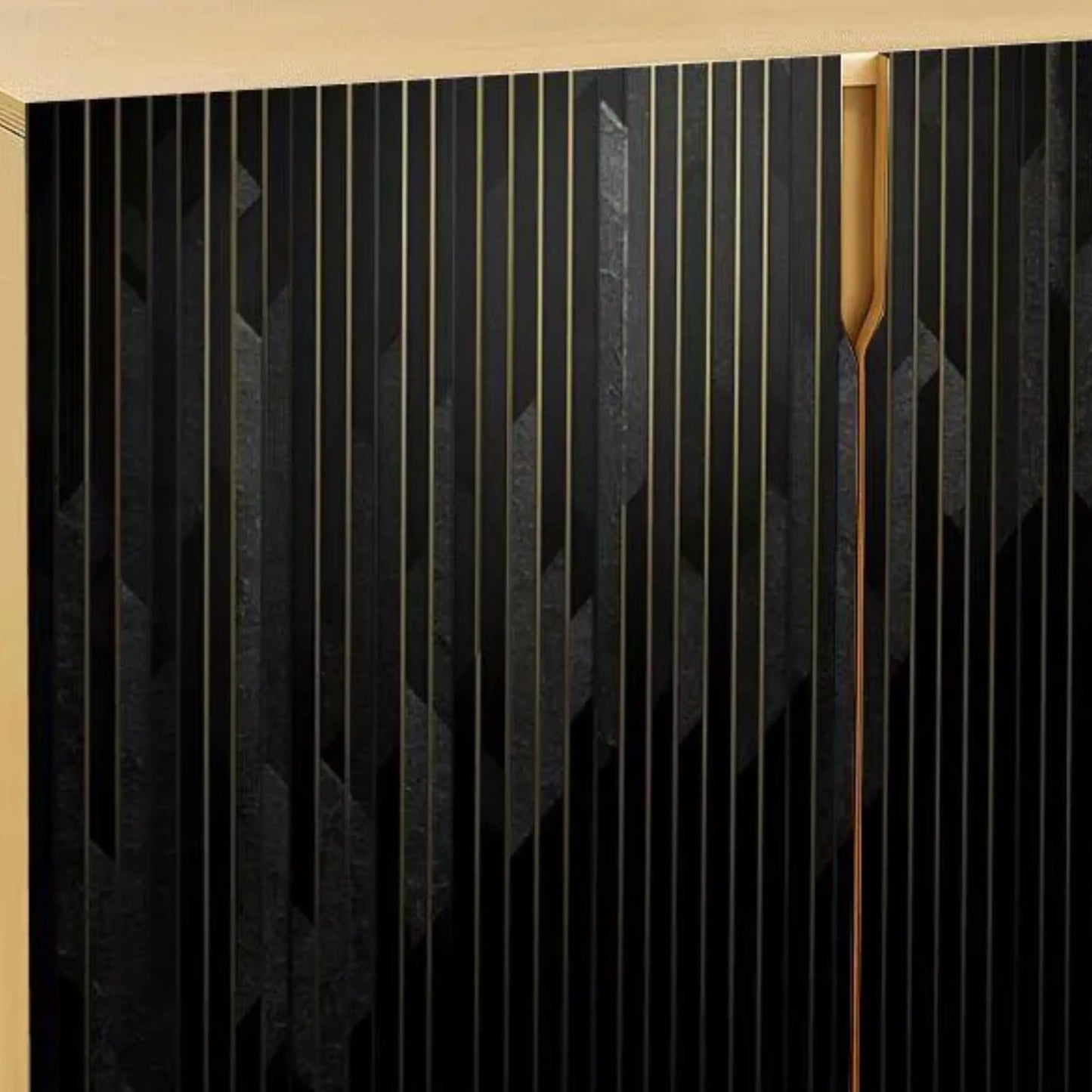Black Modern Wooden Storage Cabinet (Made in USA)