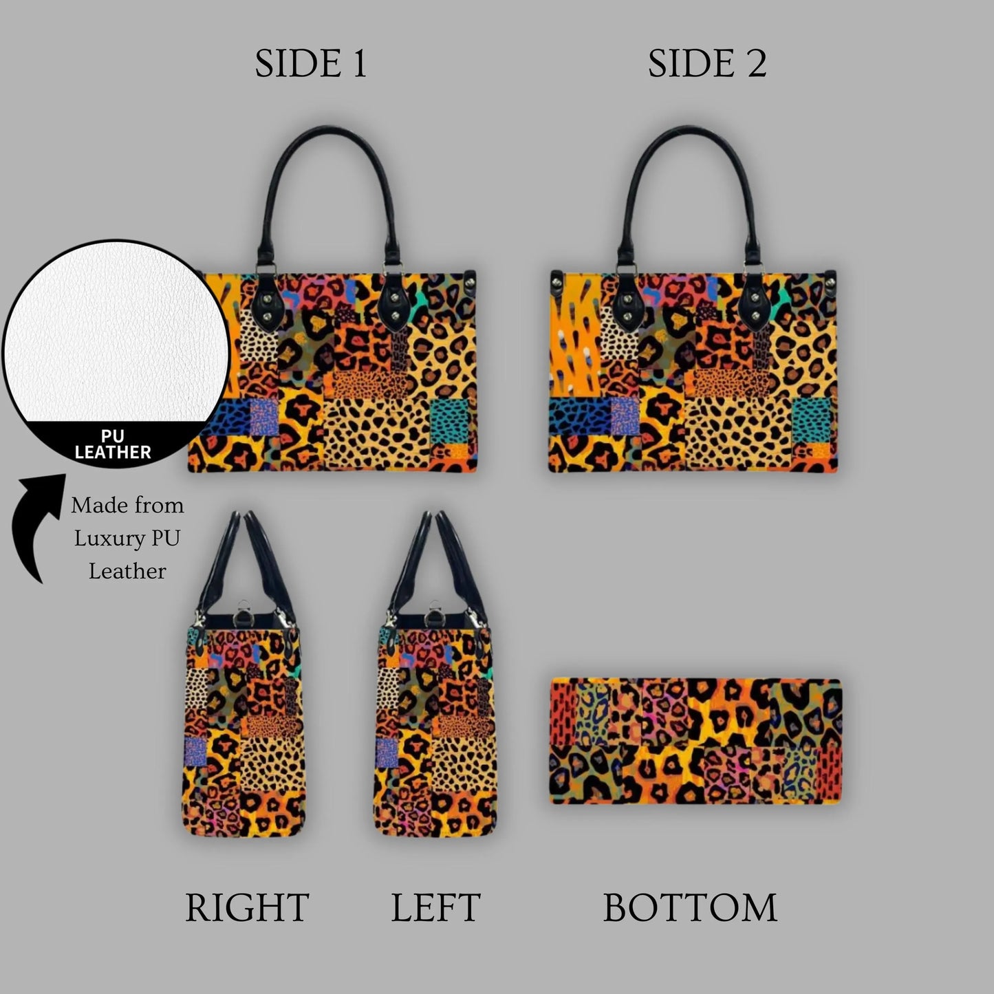 Animal Print Women's PU Leather Shoulder Handbag