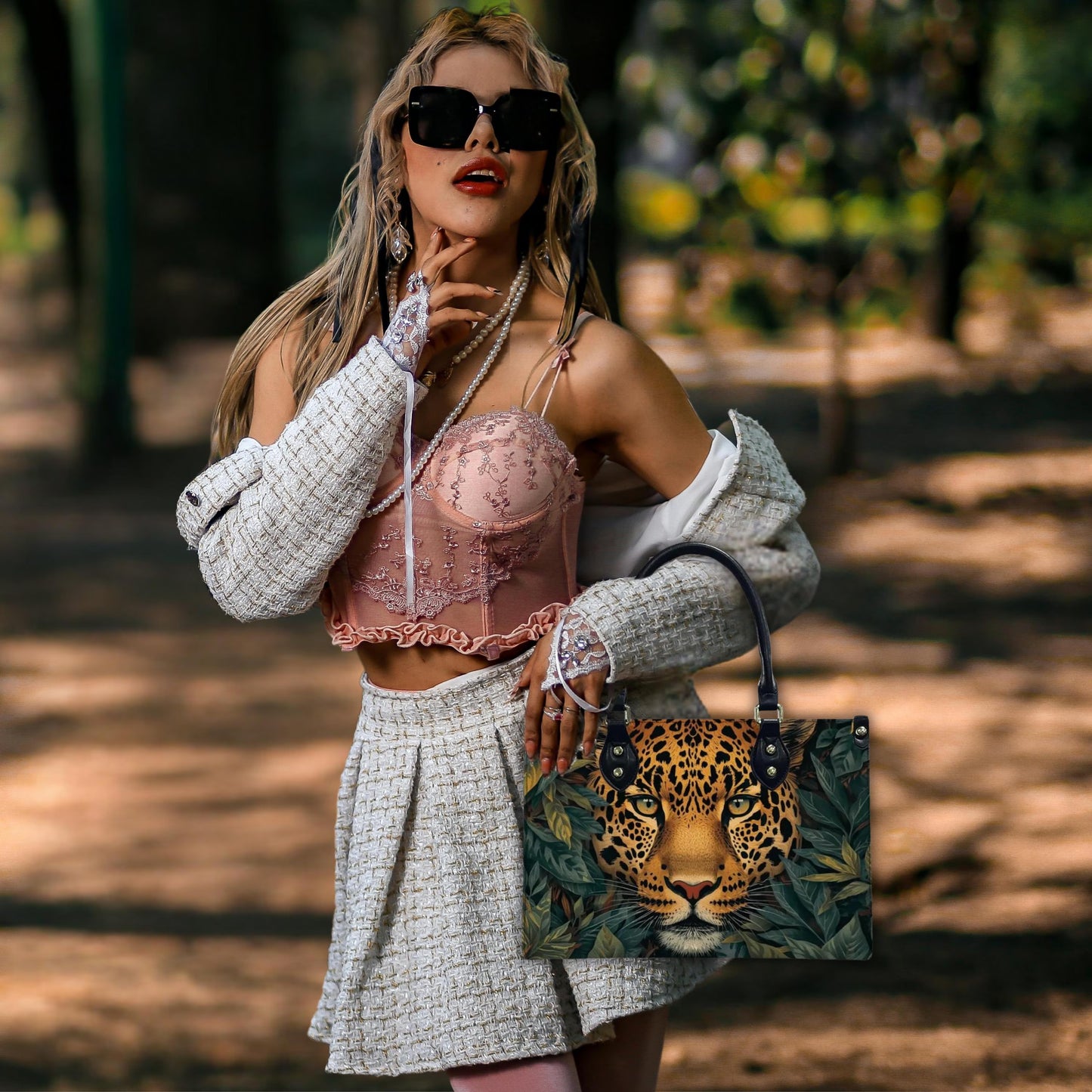 Jaguar Women's PU Leather Shoulder Handbag