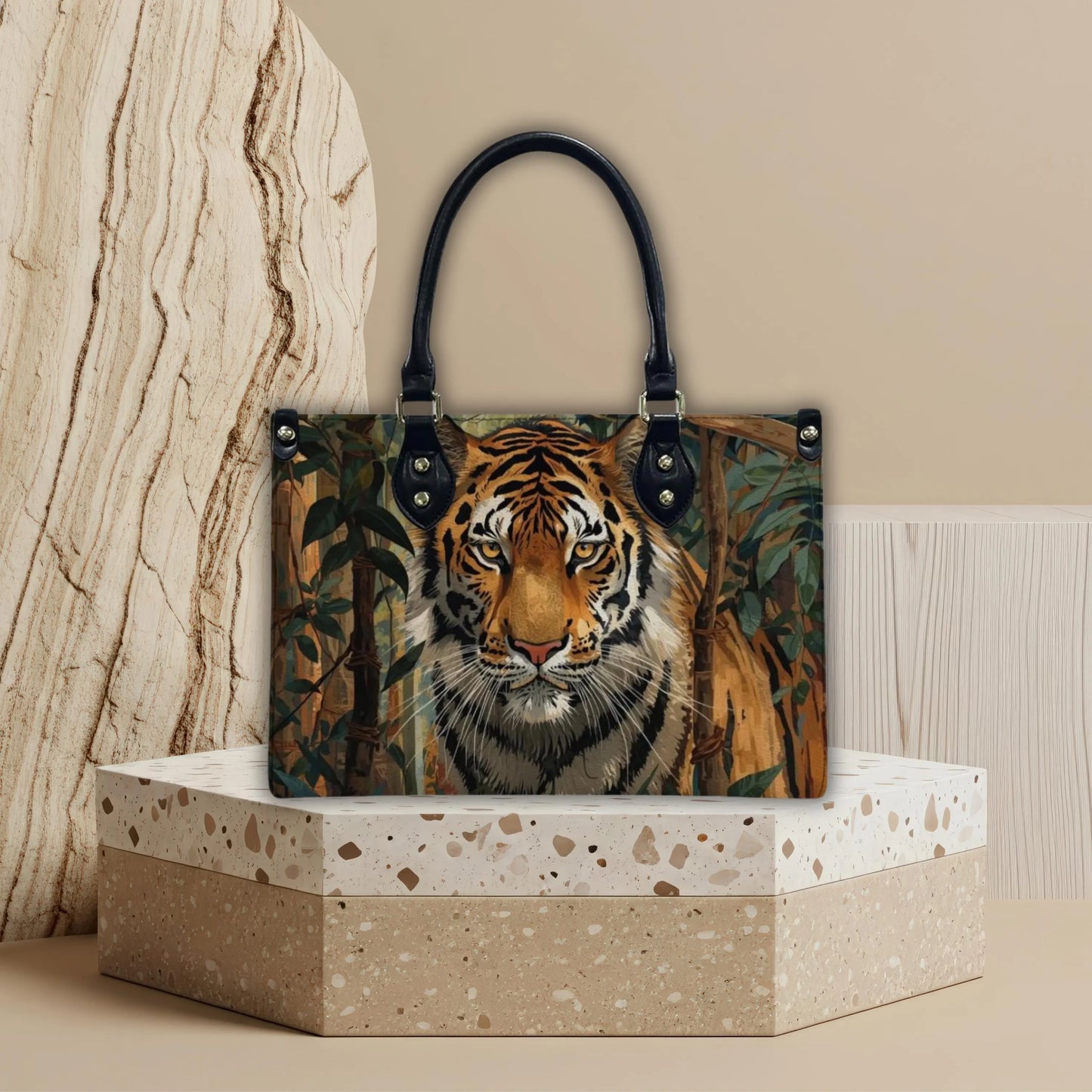 Tiger Women's PU Leather Shoulder Handbag