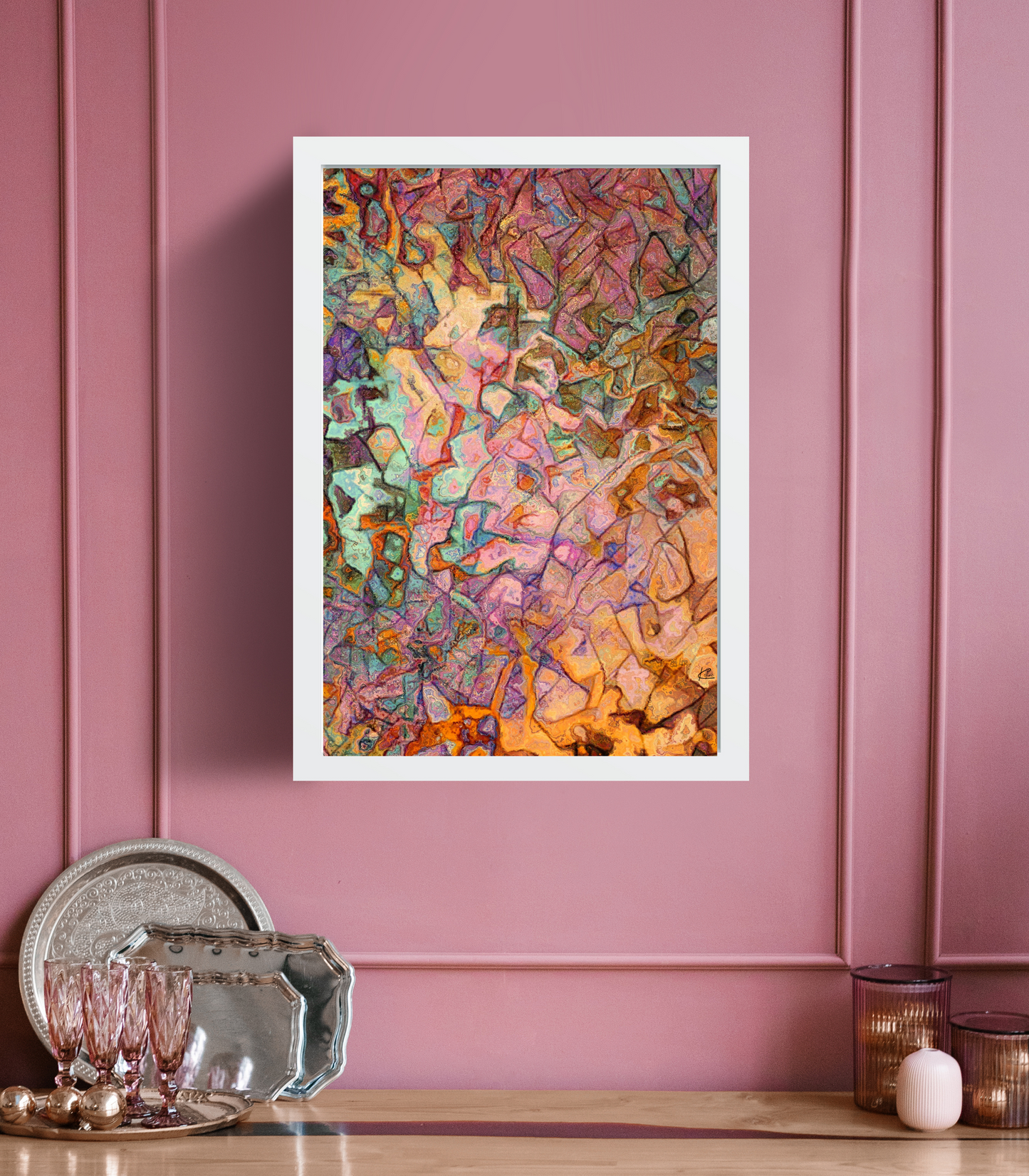 Suede Abstract Art Poster