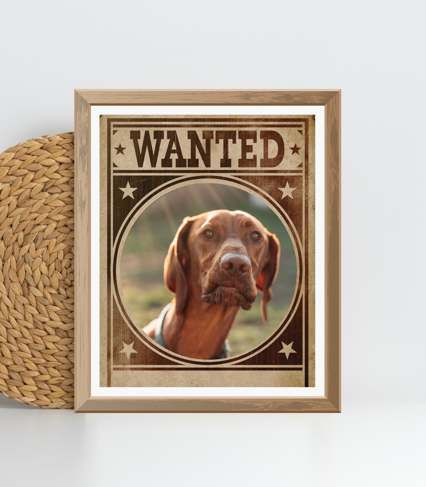 Pointer Mug Shot Wanted Poster