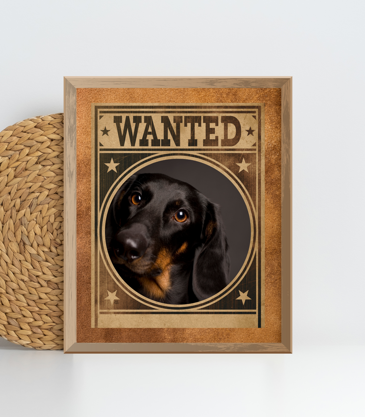 Dachshund Mug Shot Wanted Poster