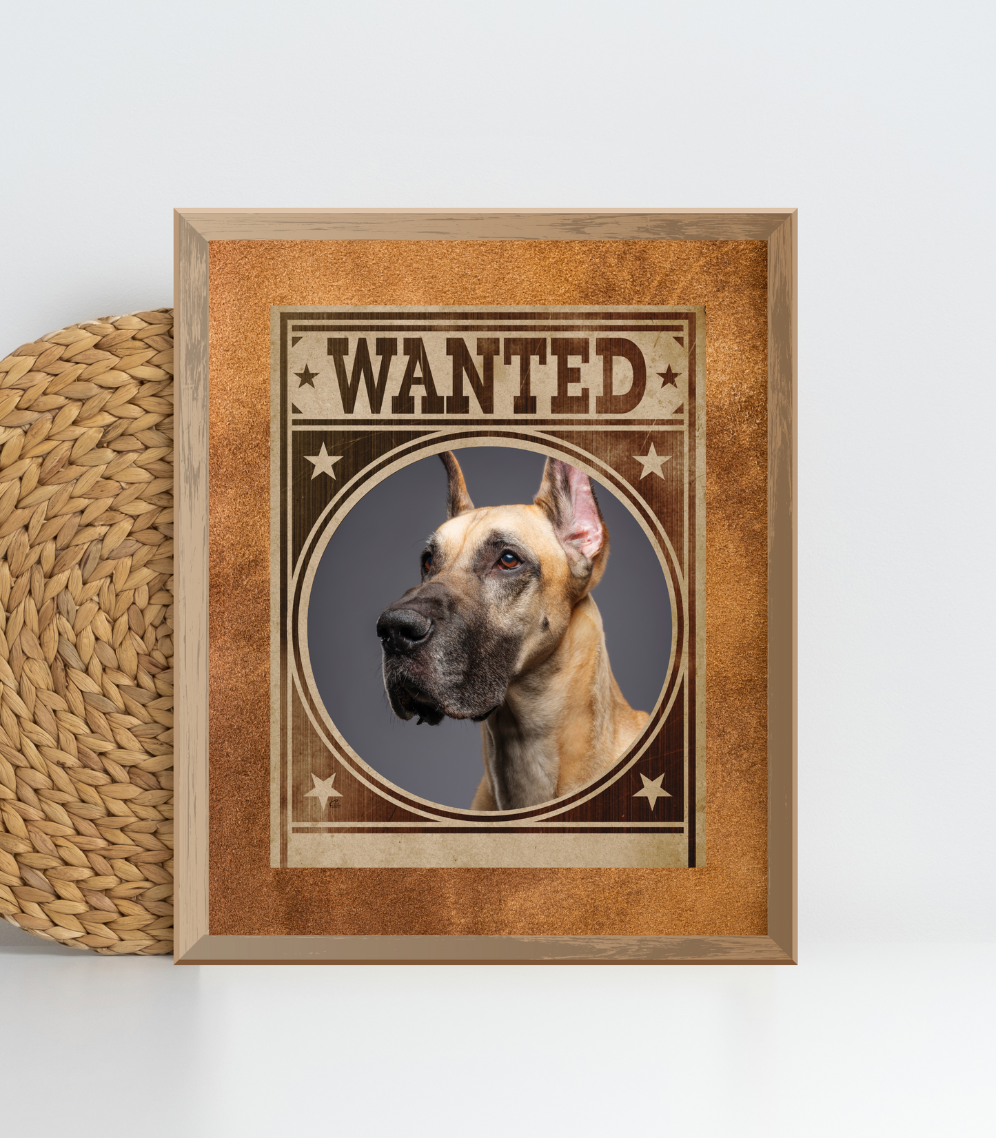 Great Dane Mug Shot Wanted Poster