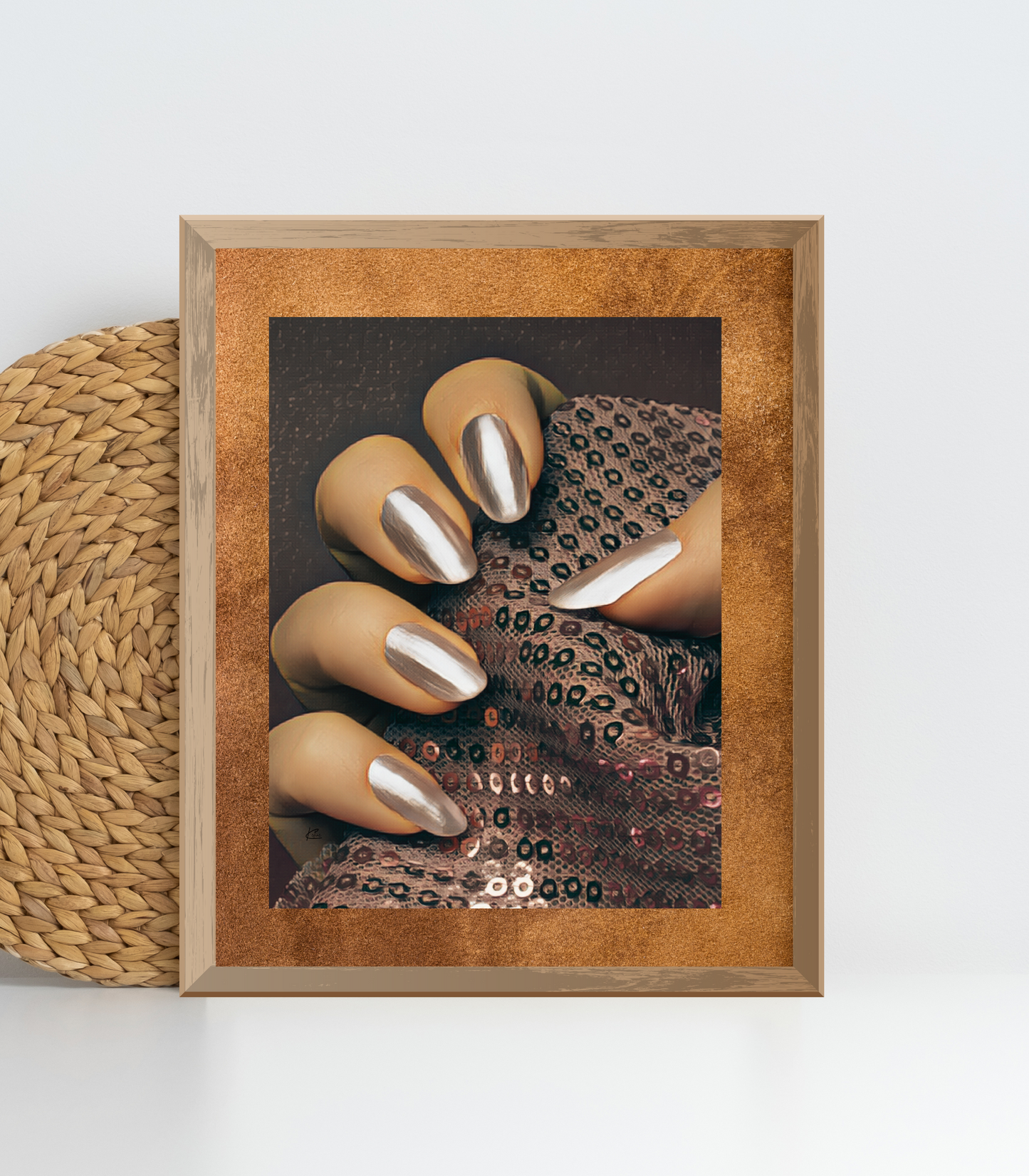 Latte Nails Salon Art Poster