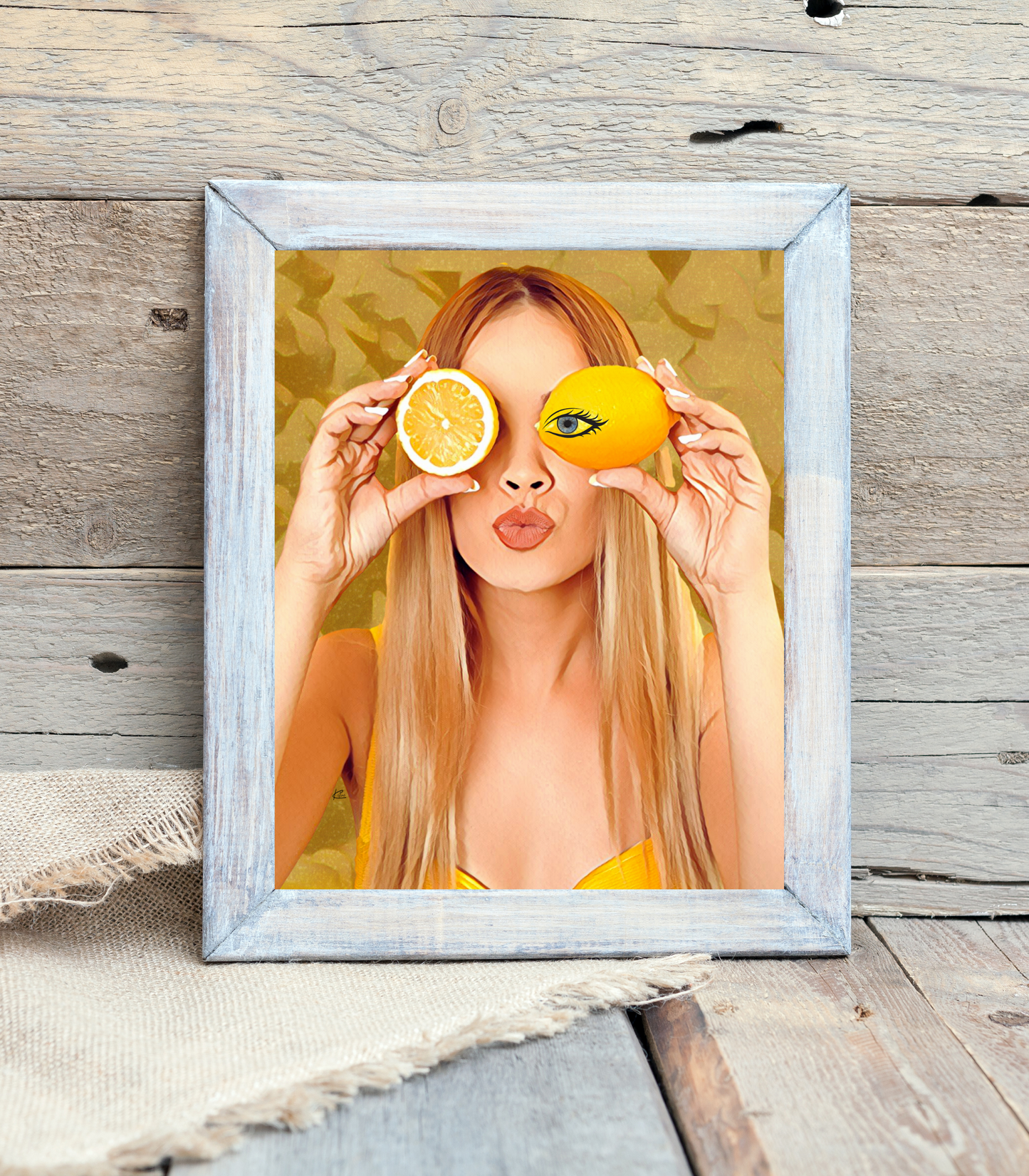 Rory Woman with Lemons Poster