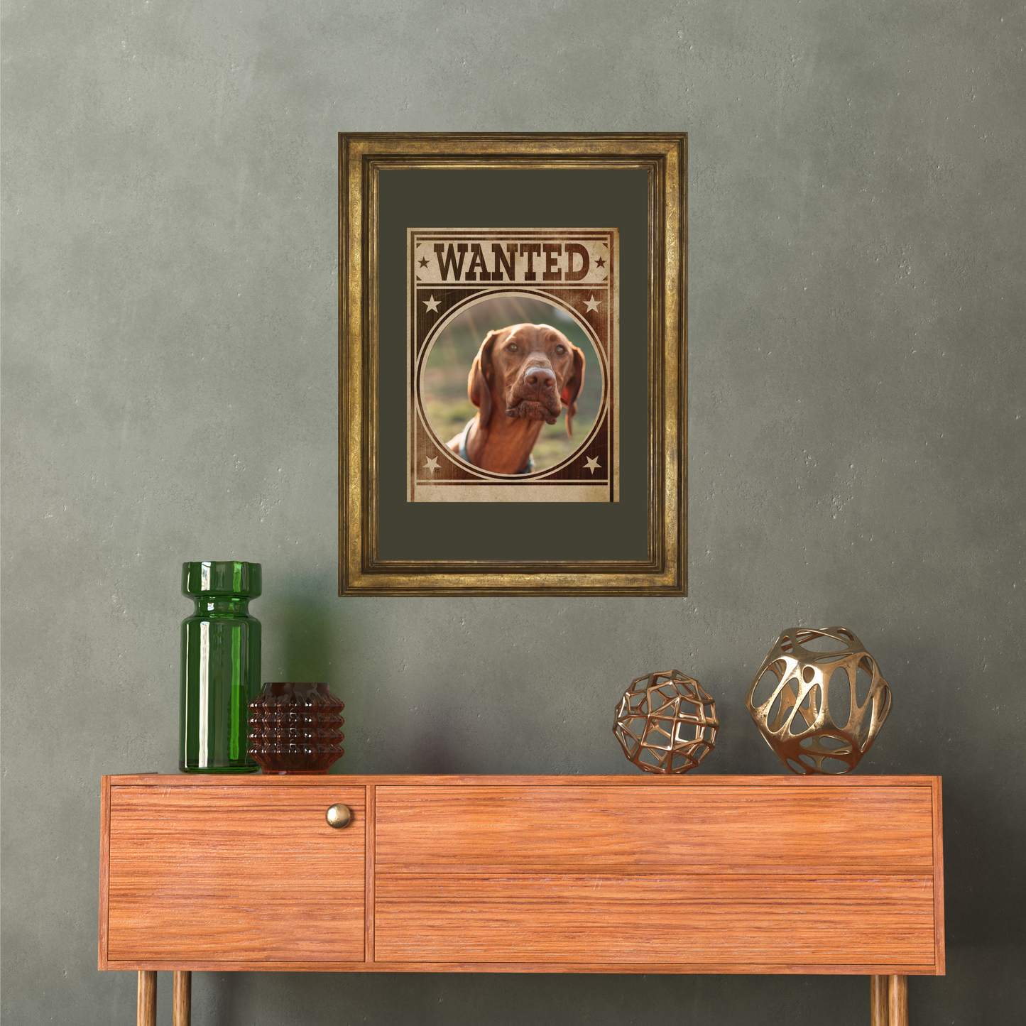 Pointer Mug Shot Wanted Poster