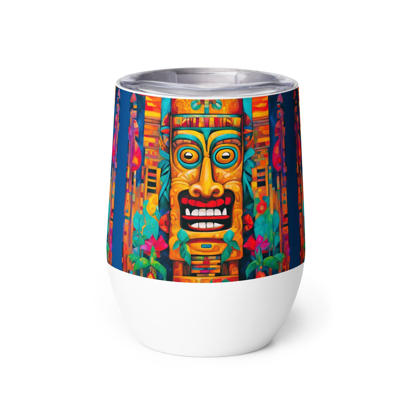 Crazy Tiki Wine tumbler