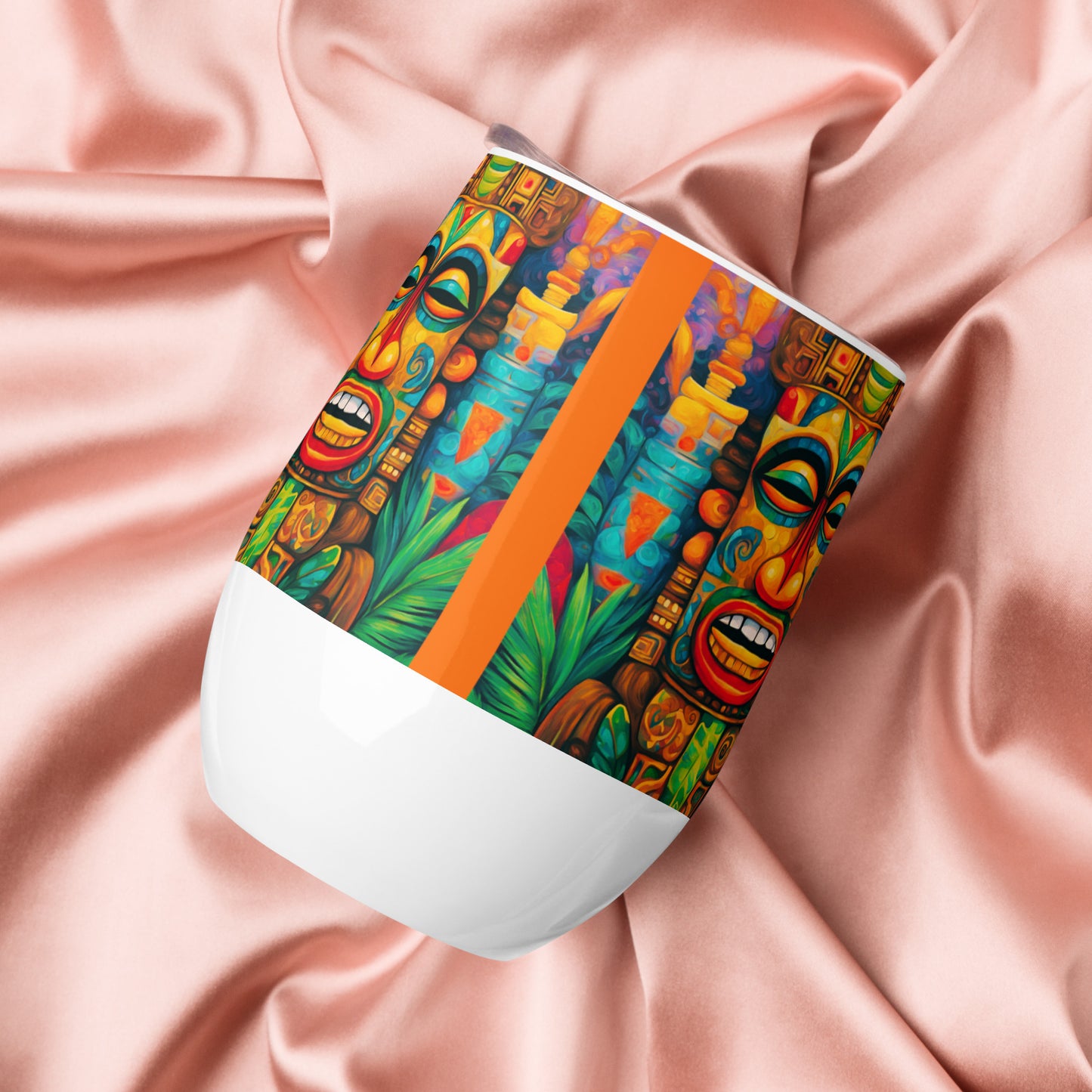 Happy Tiki Wine tumbler