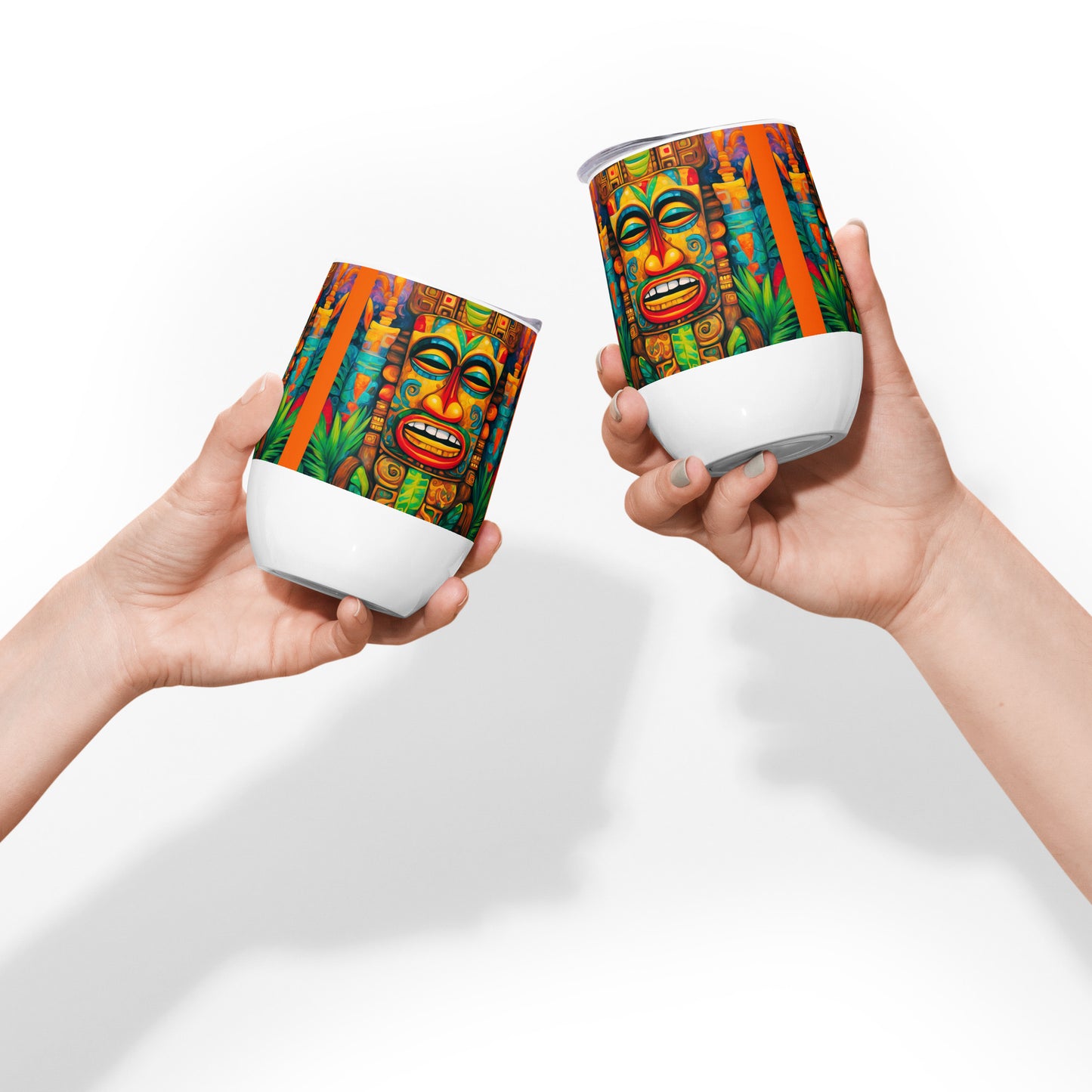 Happy Tiki Wine tumbler