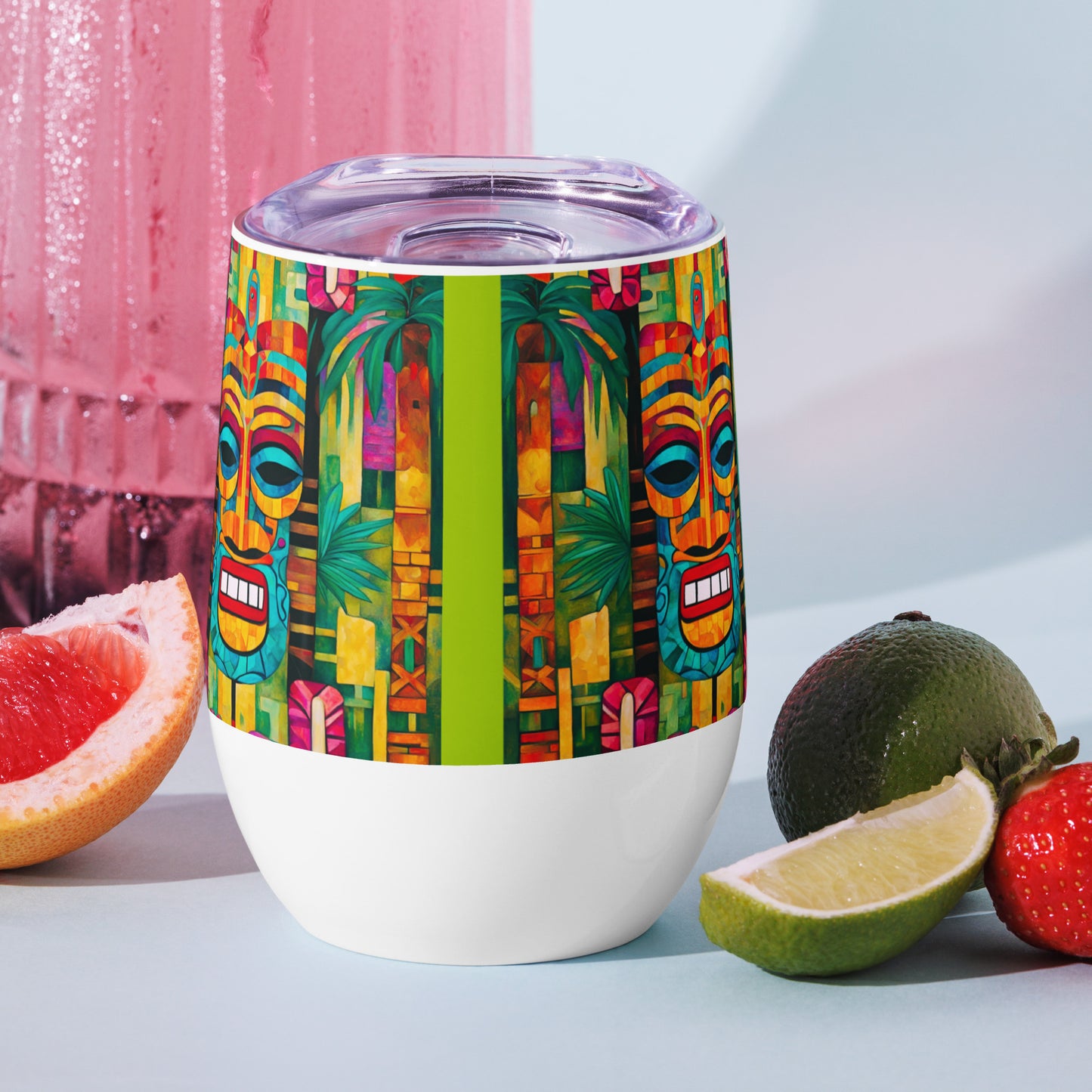 Tiki Burt Wine tumbler