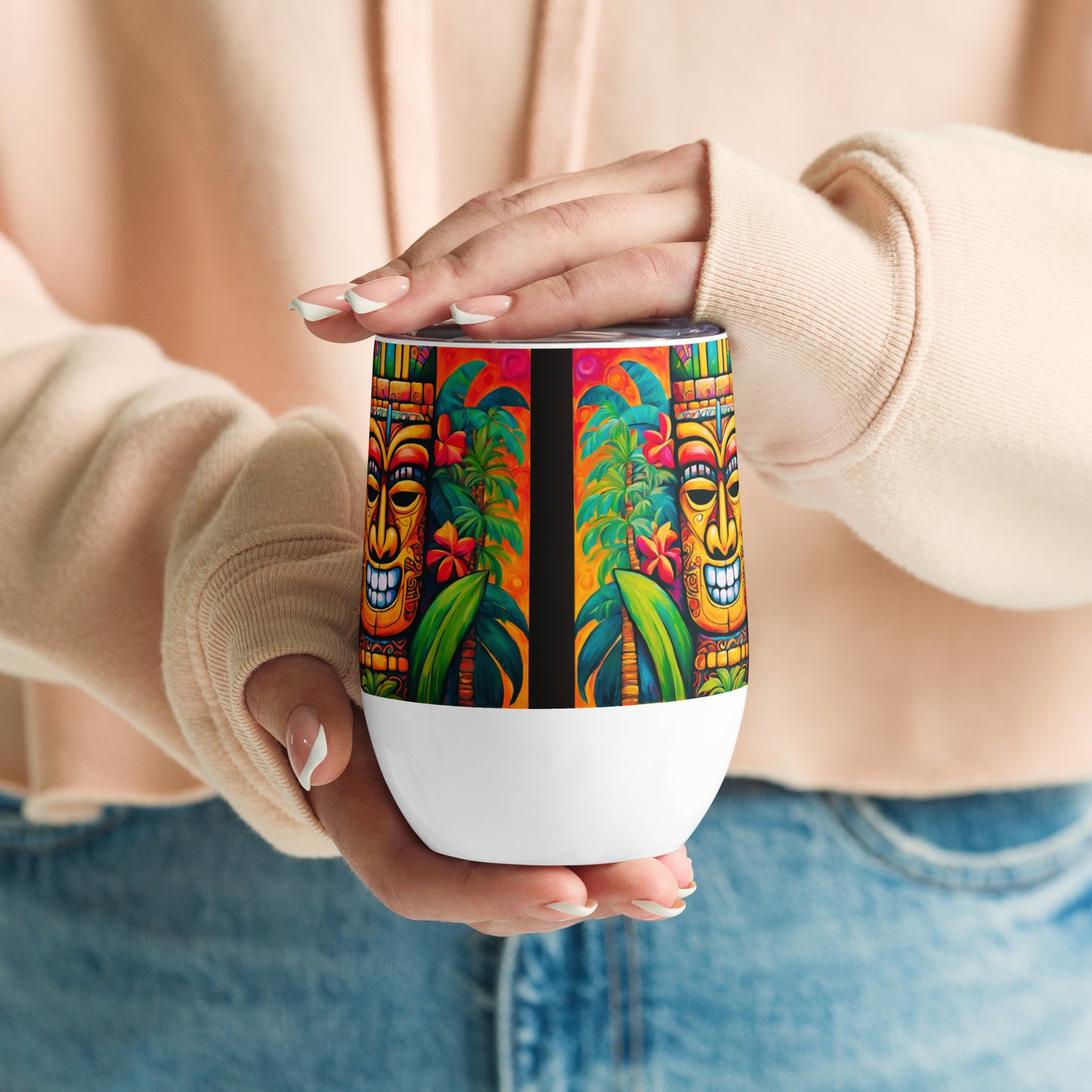 Tiki Tom Wine tumbler