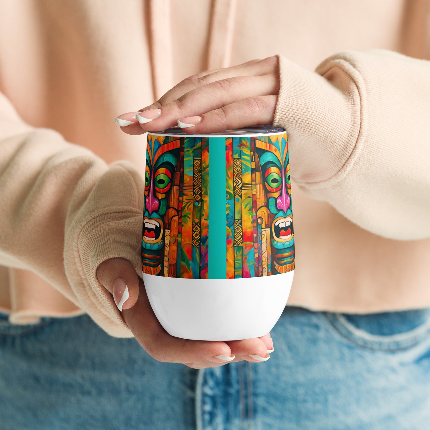 Tiki Jive Wine tumbler