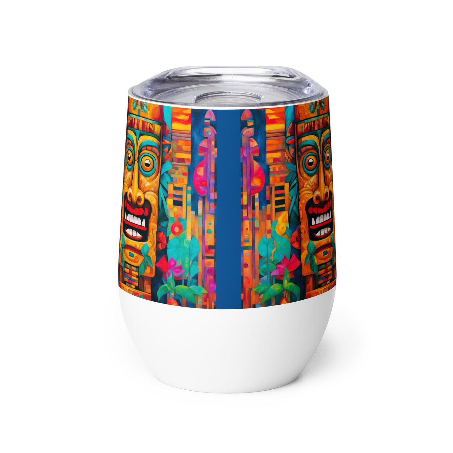 Crazy Tiki Wine tumbler