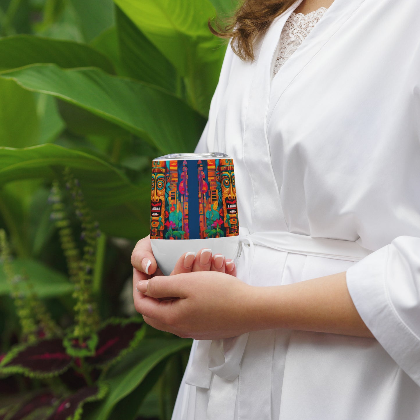 Crazy Tiki Wine tumbler