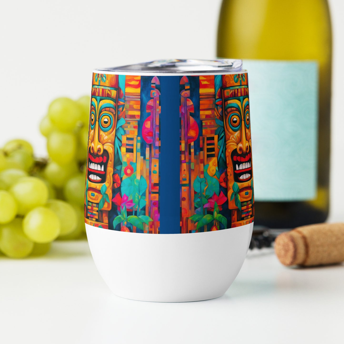 Crazy Tiki Wine tumbler