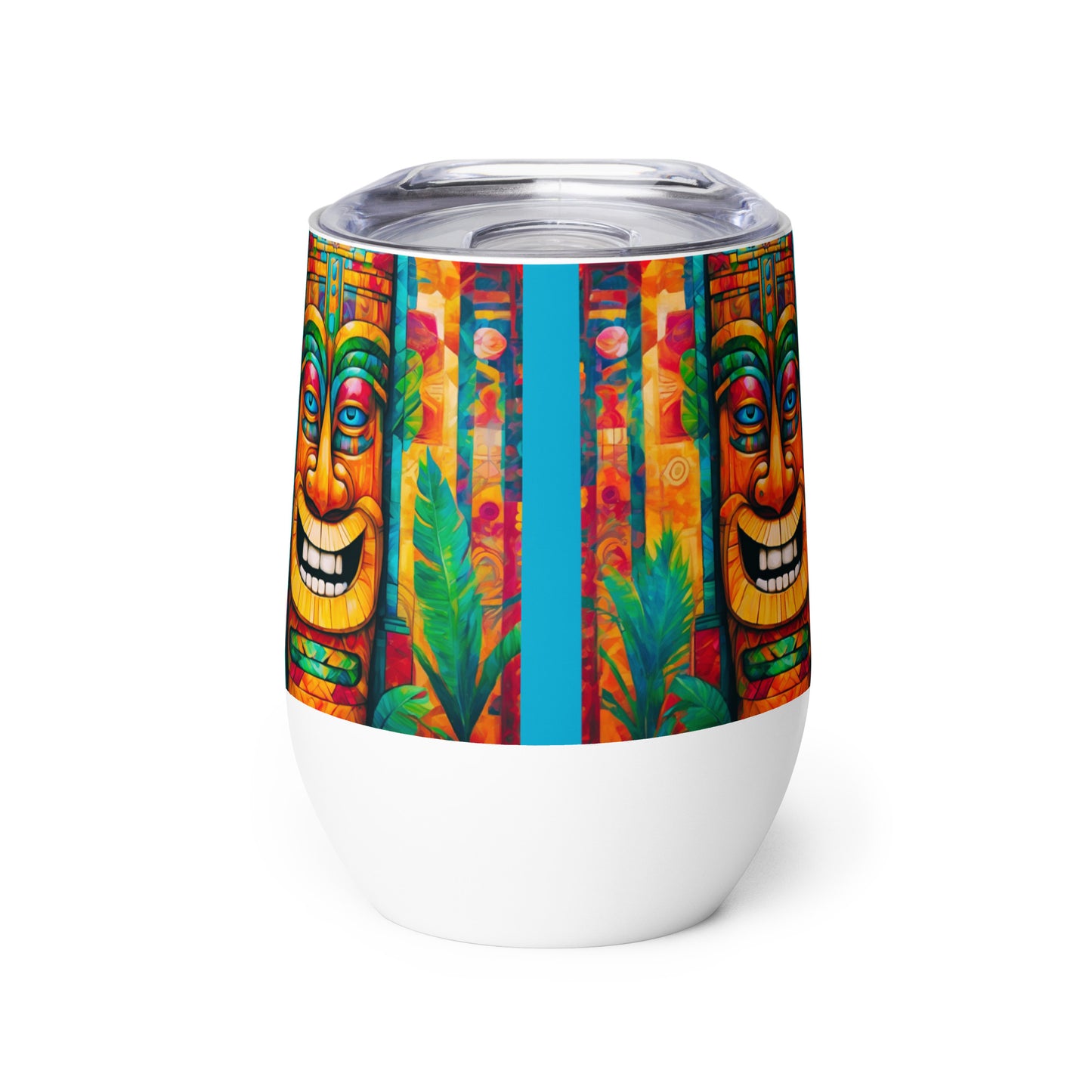 The Tiki Knows Wine tumbler