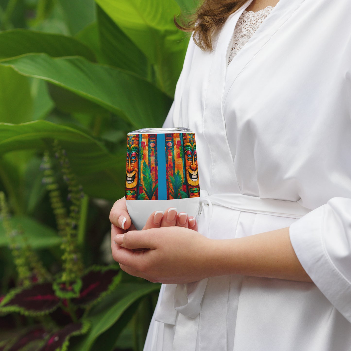 The Tiki Knows Wine tumbler