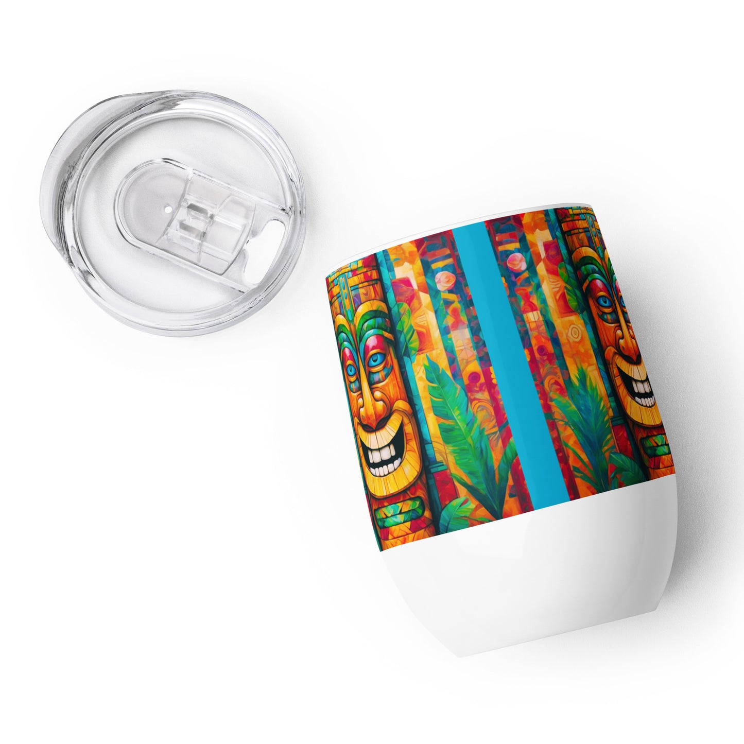 The Tiki Knows Wine tumbler