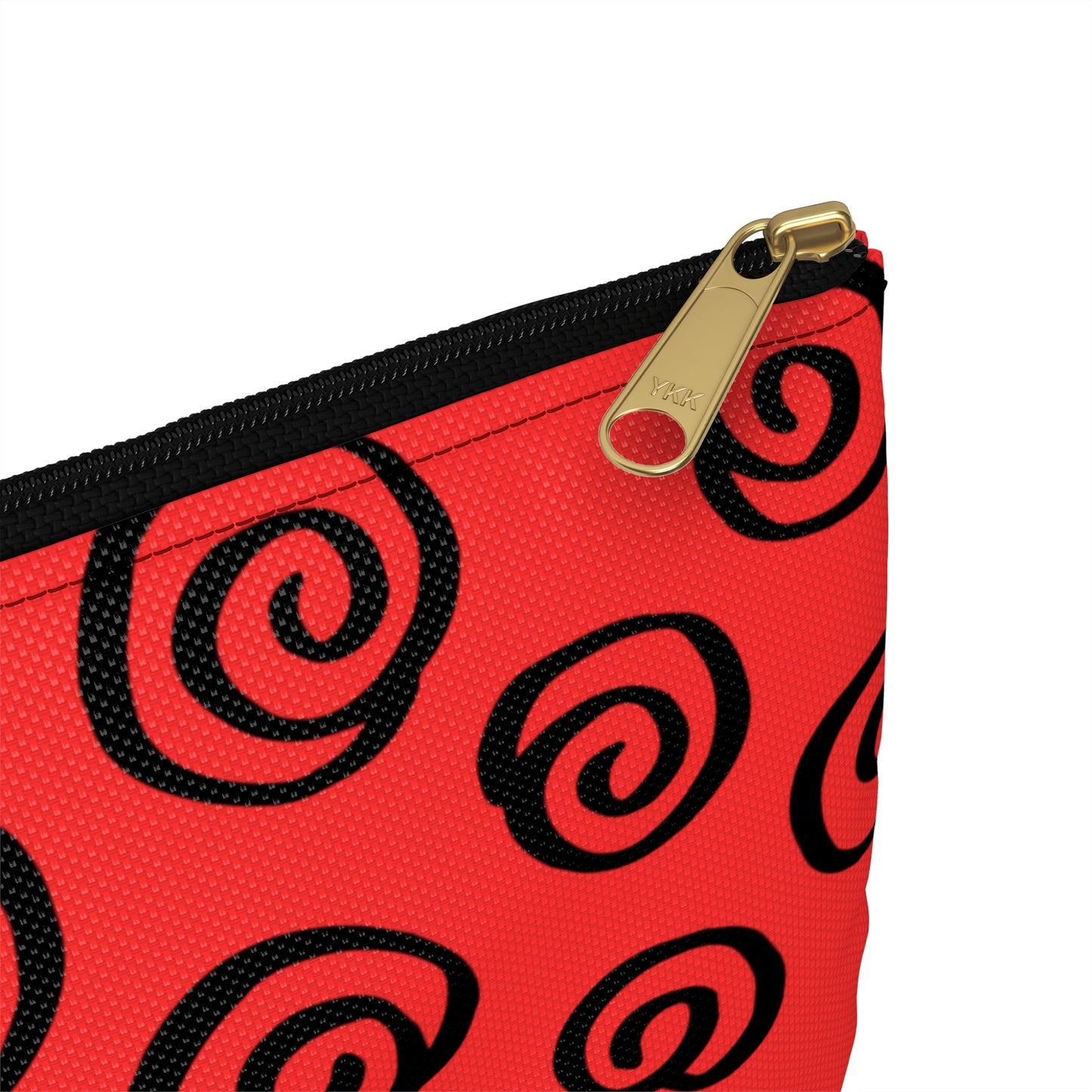 Black Swirl Red Accessory Pouch