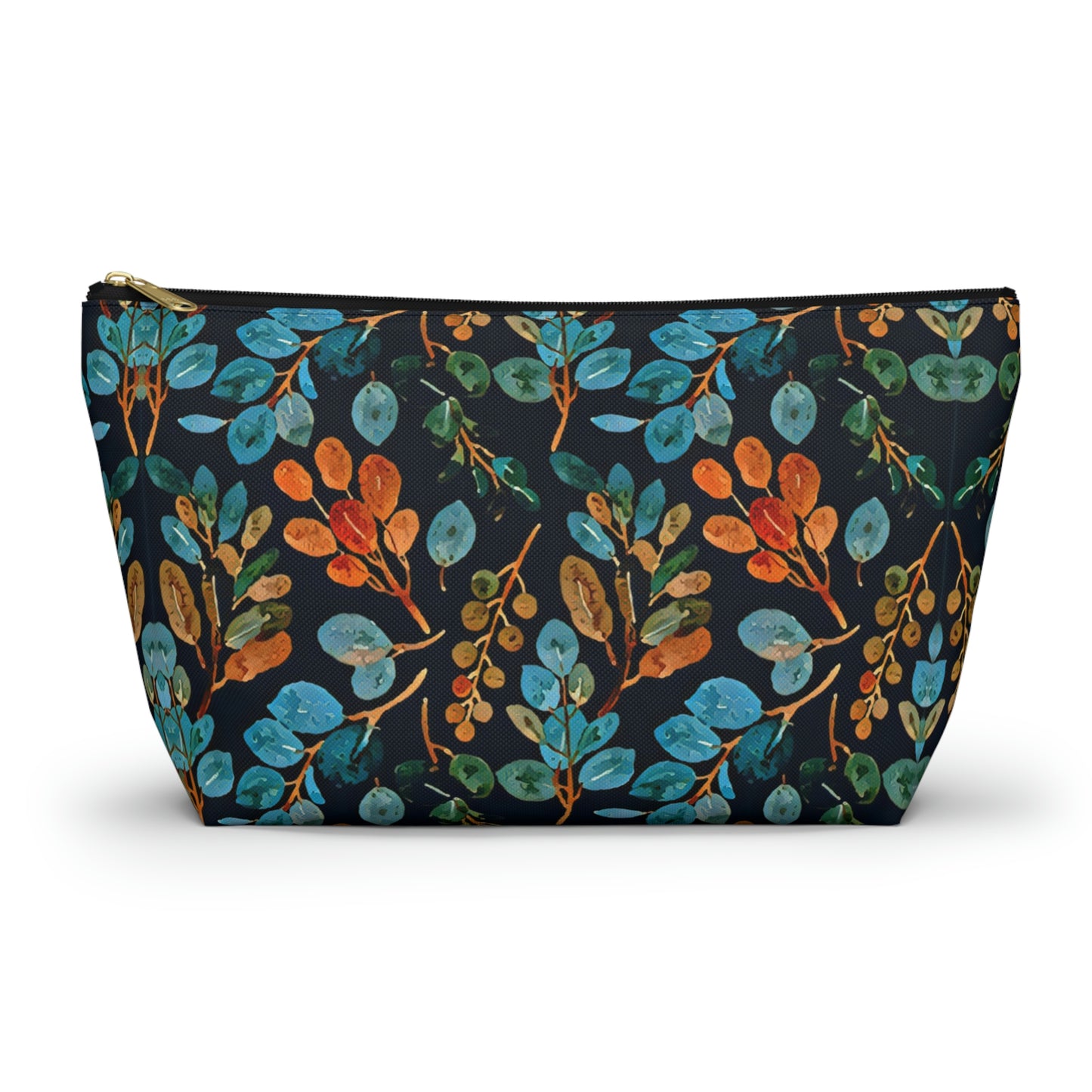 Picadee Navy Floral Accessory Pouch w T-bottom