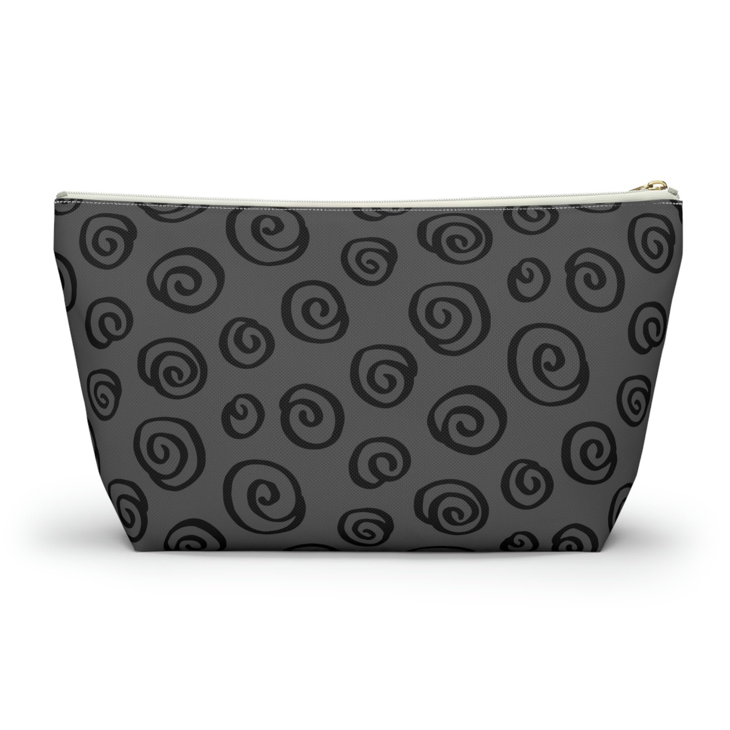 Black Swirl Charcoal Accessory Pouch w T-bottom