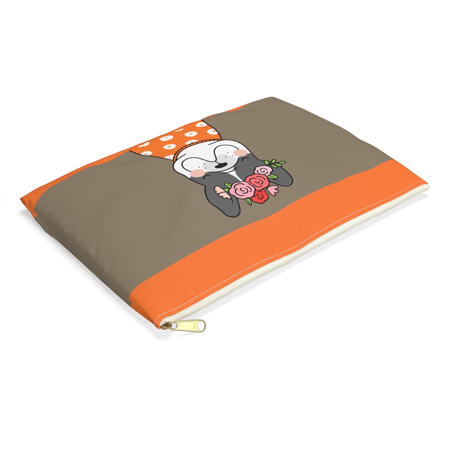 French Bulldog in Orange Accessory Pouch