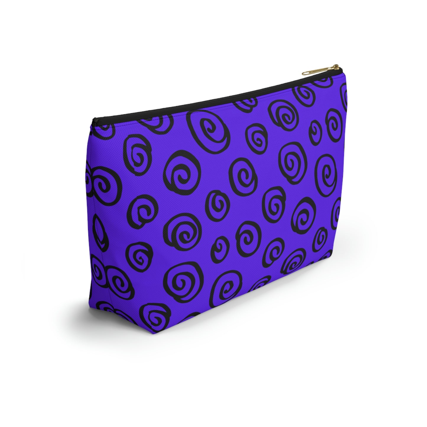 Black Swirl Violet Accessory Pouch w T-bottom