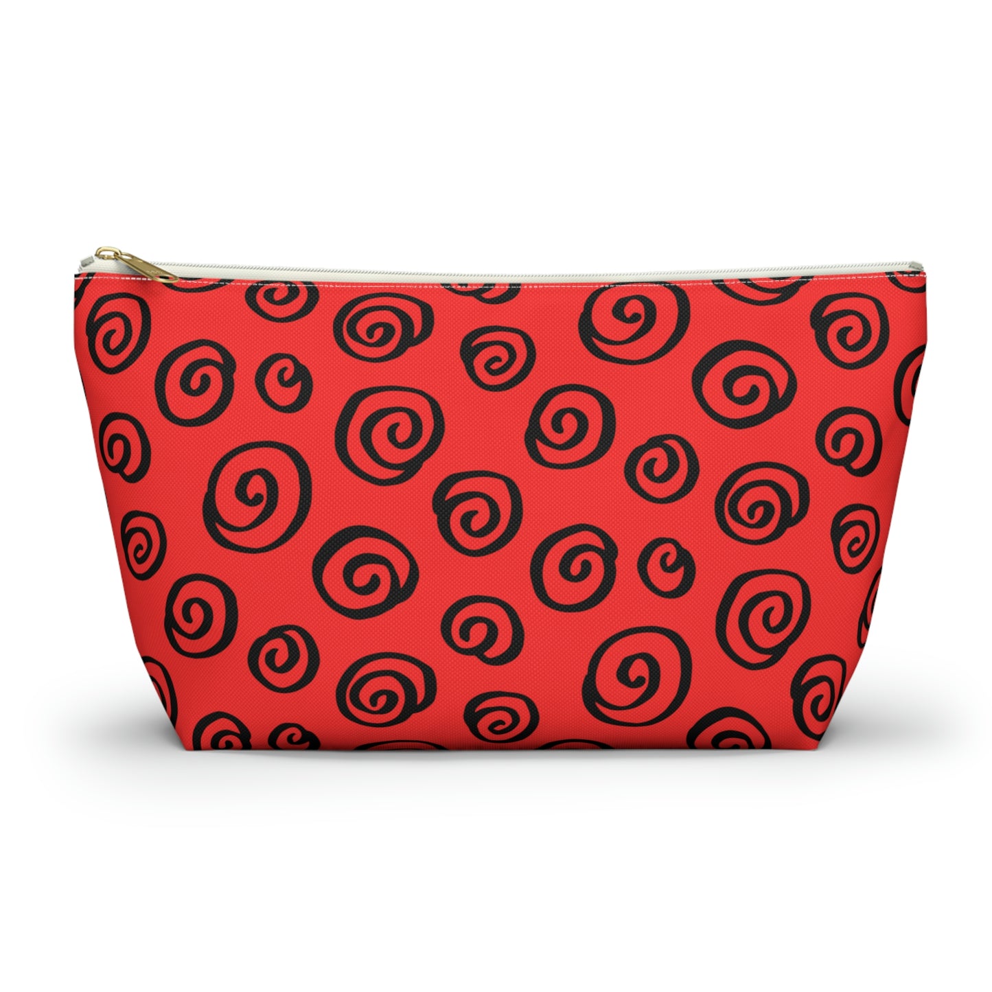 Black Swirl Red Accessory Pouch w T-bottom