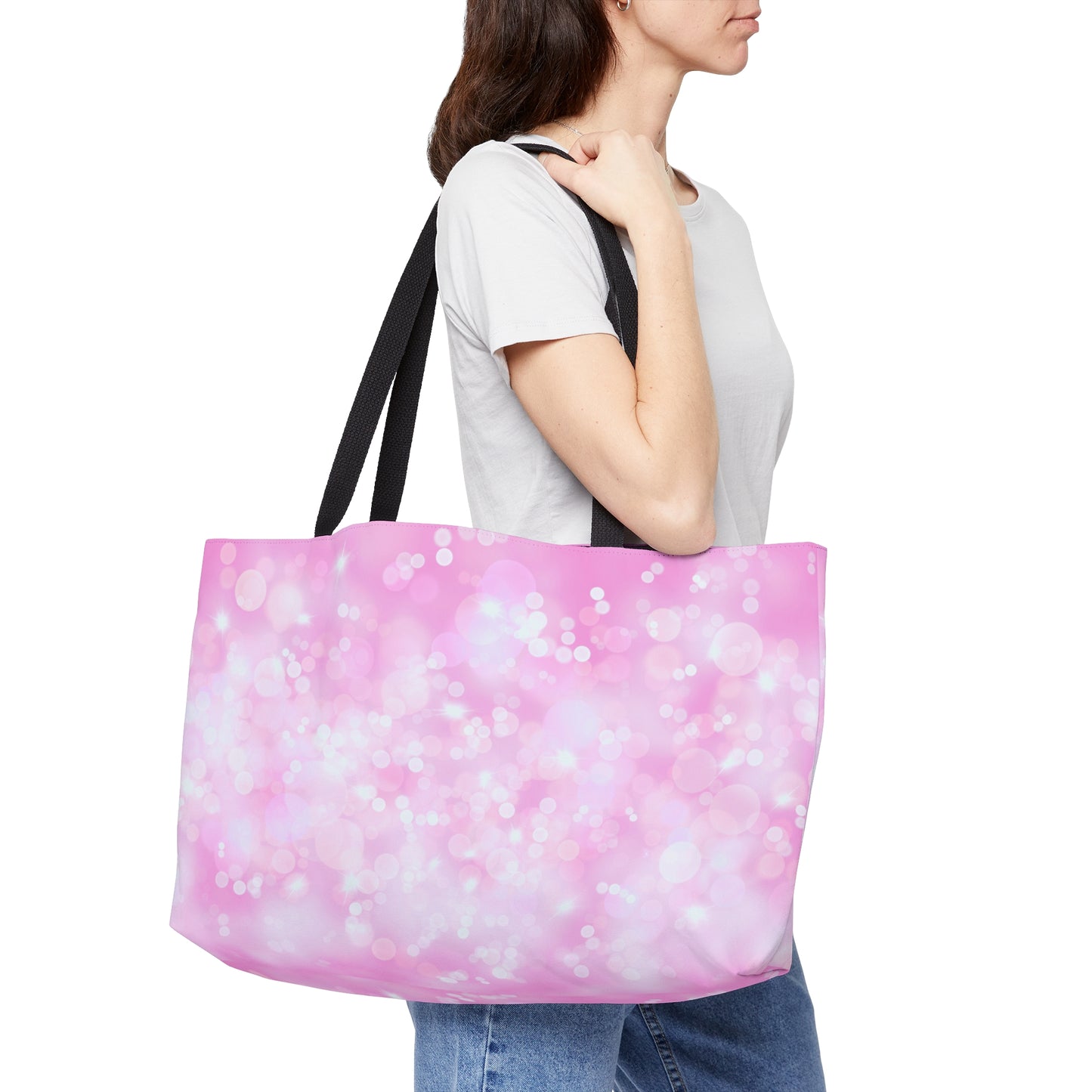 Pink Lightening Weekender Tote Bag