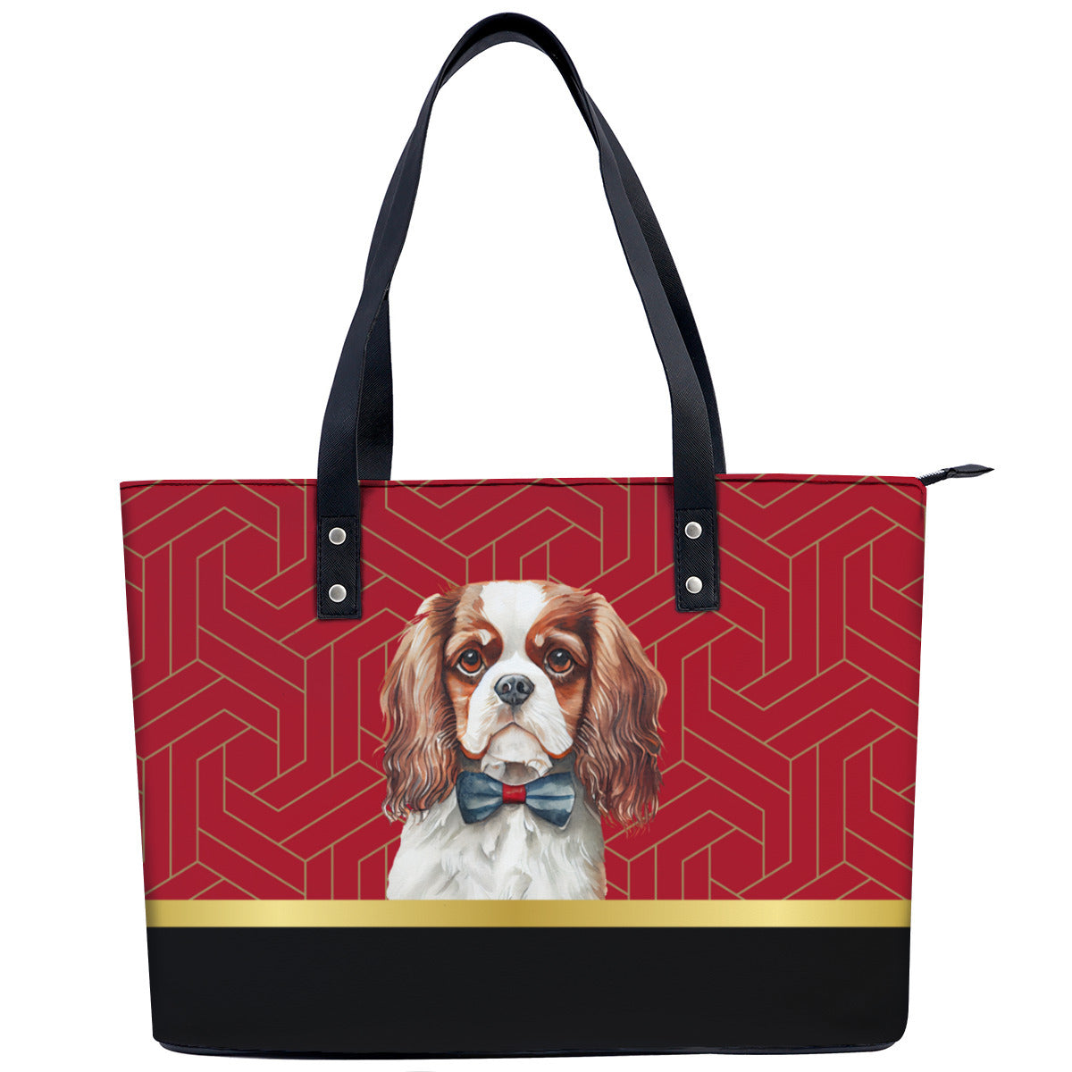 Cavalier King Charles PU Leather Handbag Tote