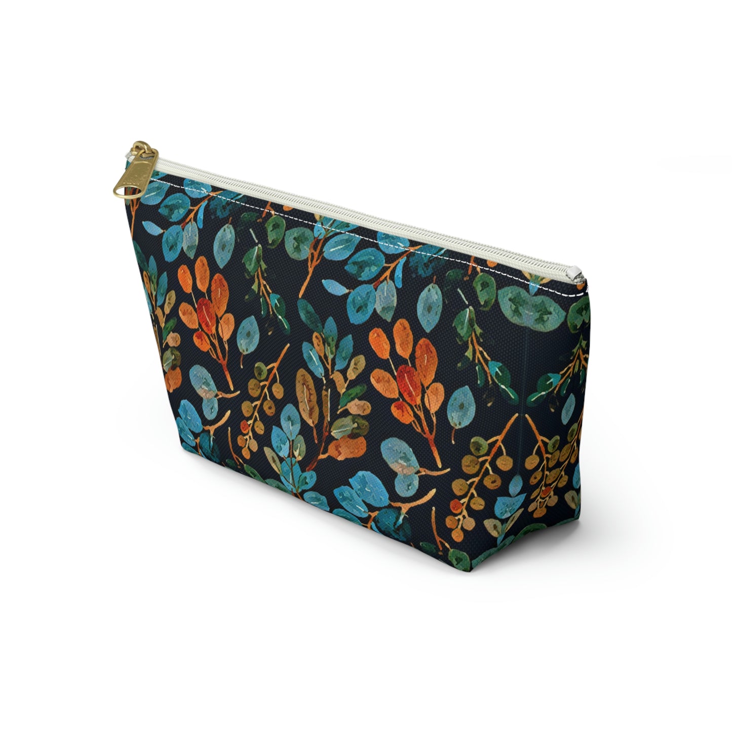 Picadee Navy Floral Accessory Pouch w T-bottom