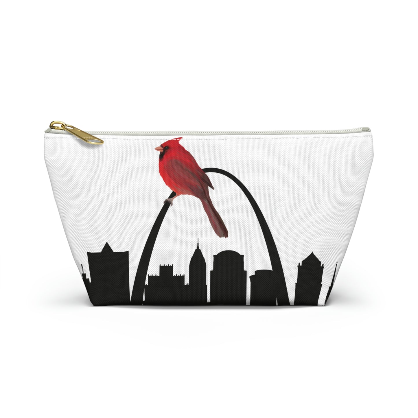 St Louis Skyline & Cardinal Accessory Pouch w T-bottom