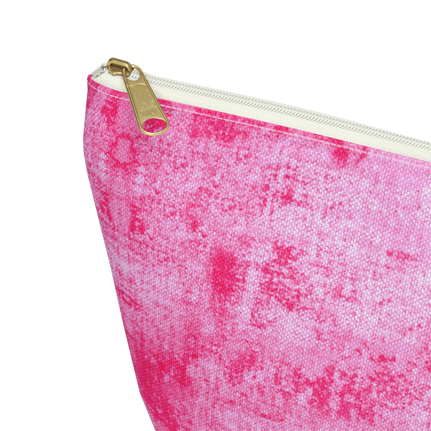 Pink Grunge Accessory Pouch w T-bottom