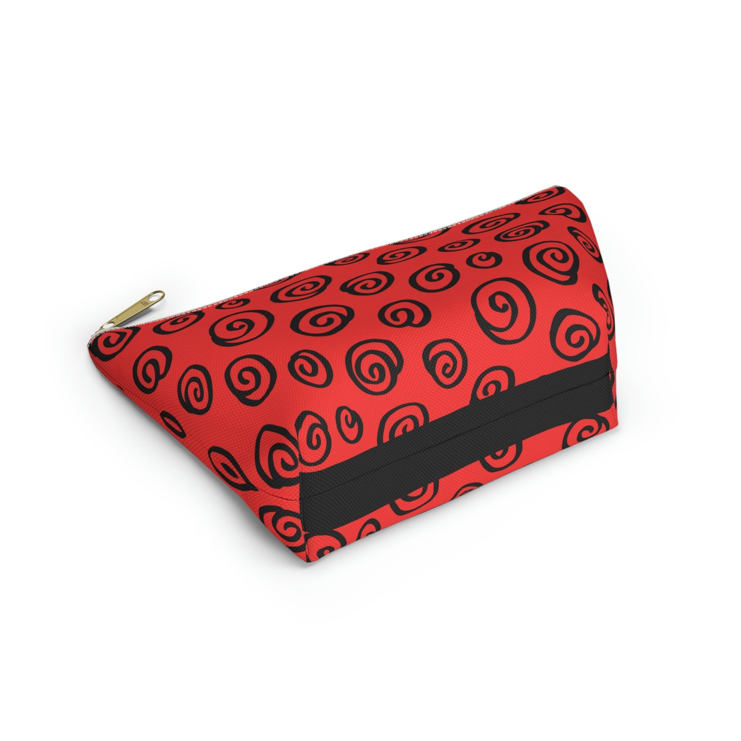 Black Swirl Red Accessory Pouch w T-bottom